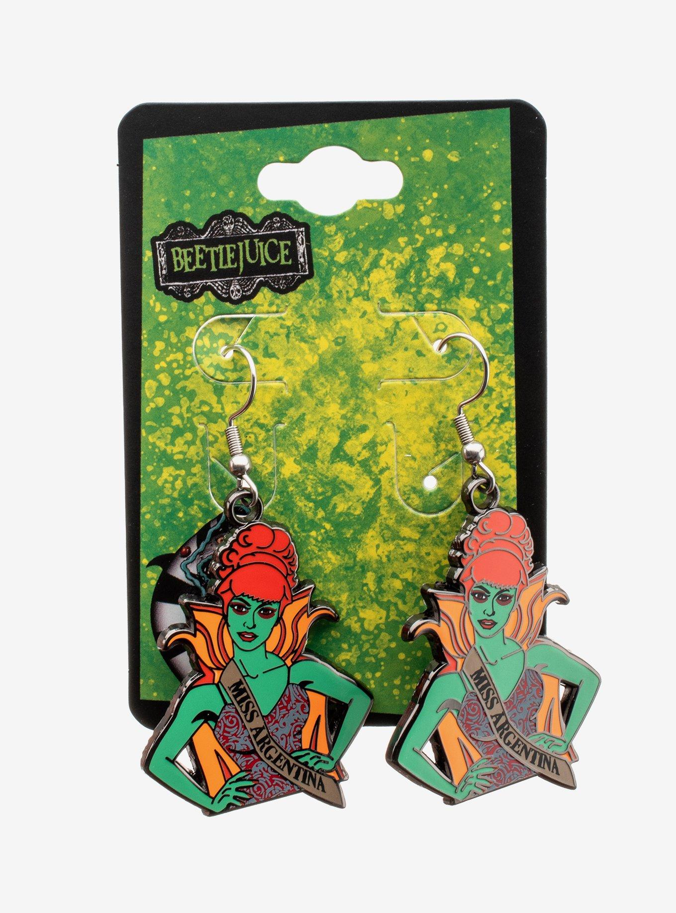 Beetlejuice Miss Argentina Receptionist Earrings, , hi-res
