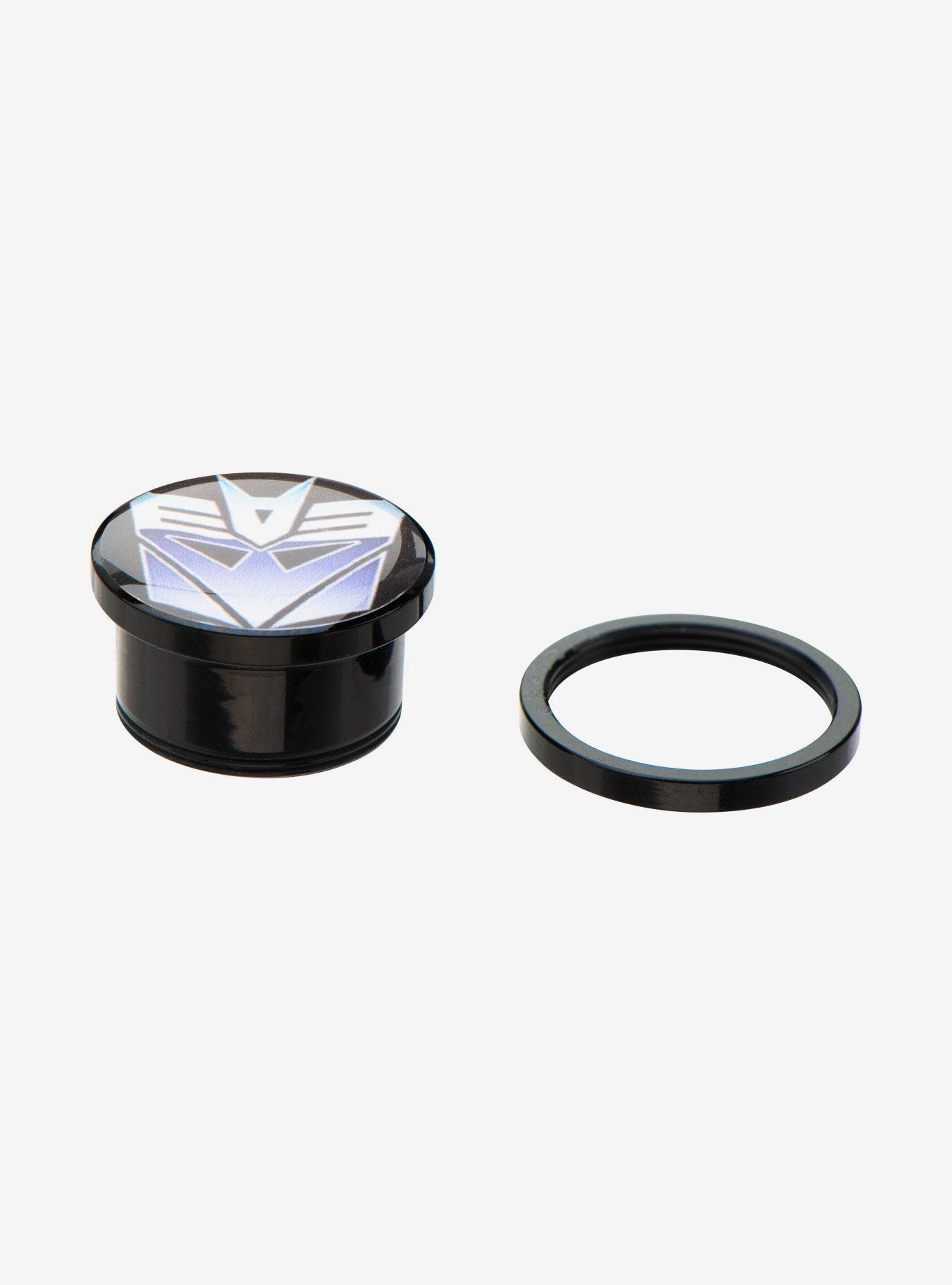 Transformers Decepticon Logo Acrylic Screw Fit Plug, , hi-res