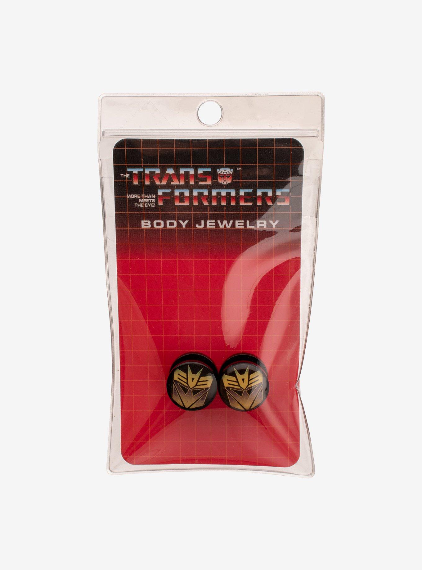 Transformers Decepticon Logo Acrylic Screw Fit Plug, , alternate