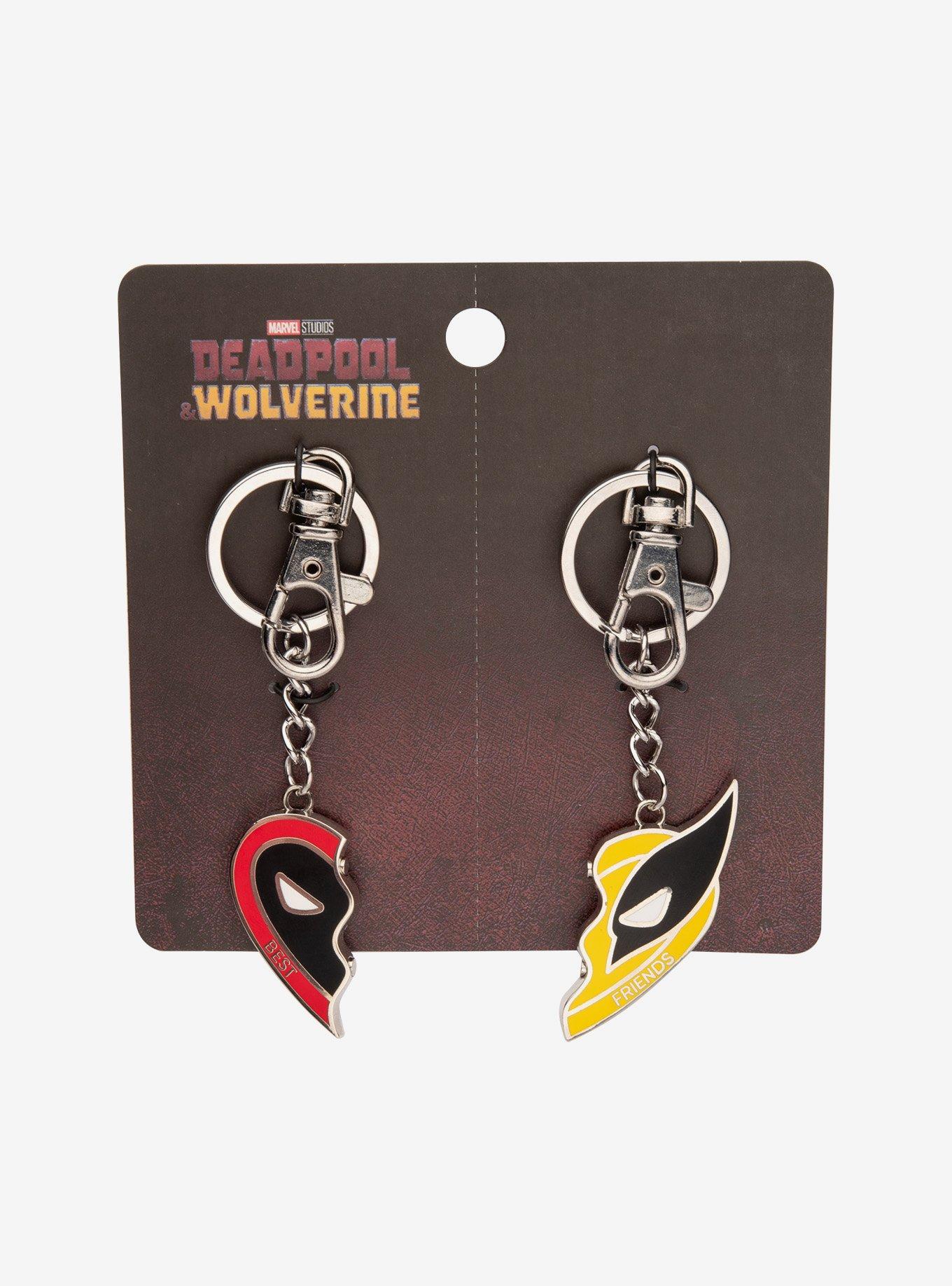 Marvel Deadpool and Wolverine Best Friends Heart Magnetic Keychain Set, , alternate