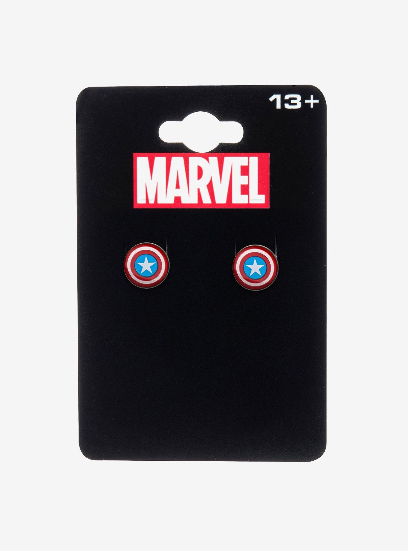 Marvel Captain America Picture Stick with Epoxy 18g Earrings, , hi-res