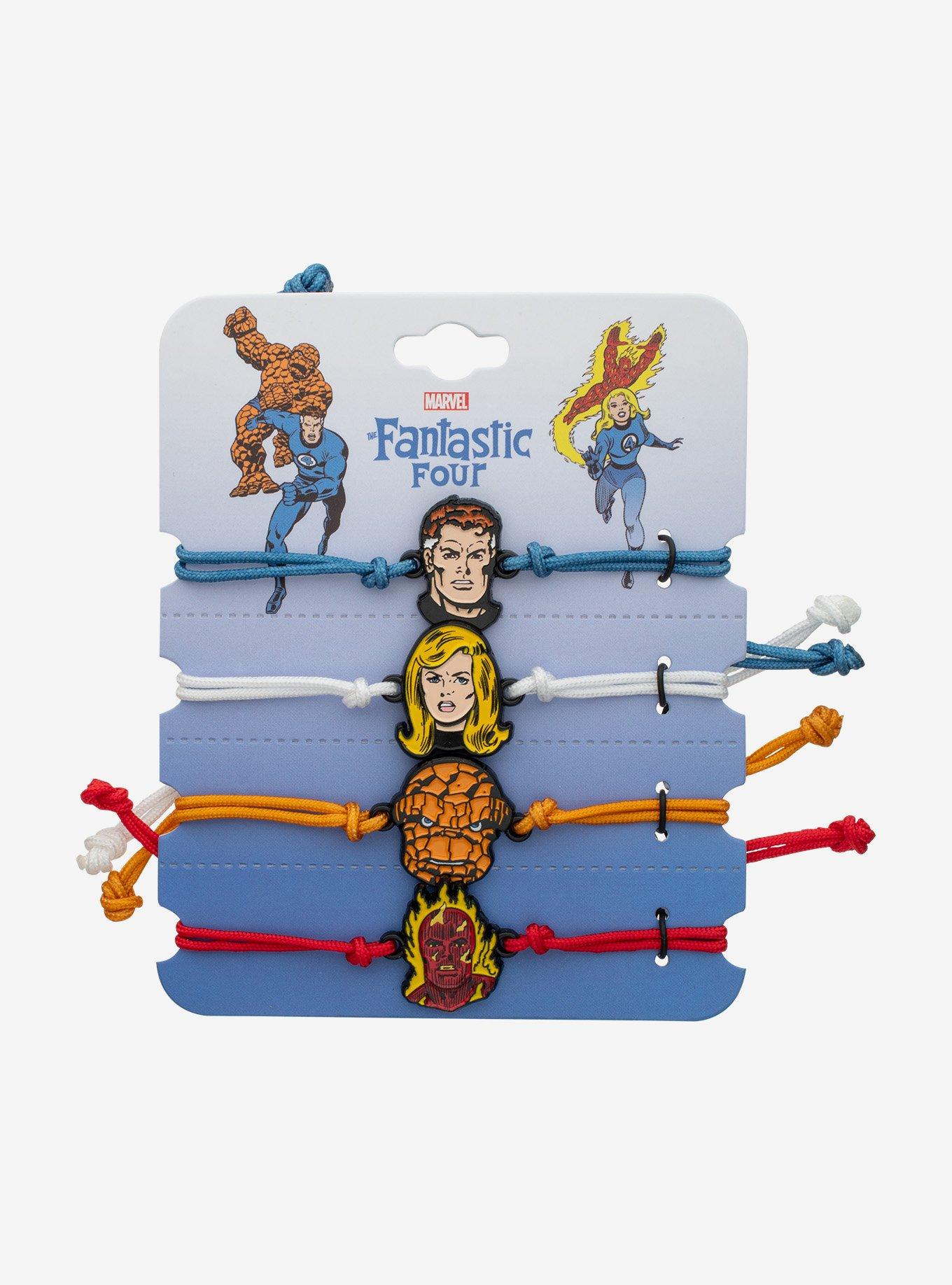 Marvel The Fantastic Four Classic Enamel Charm Cord Bracelet Set (4pcs), , hi-res