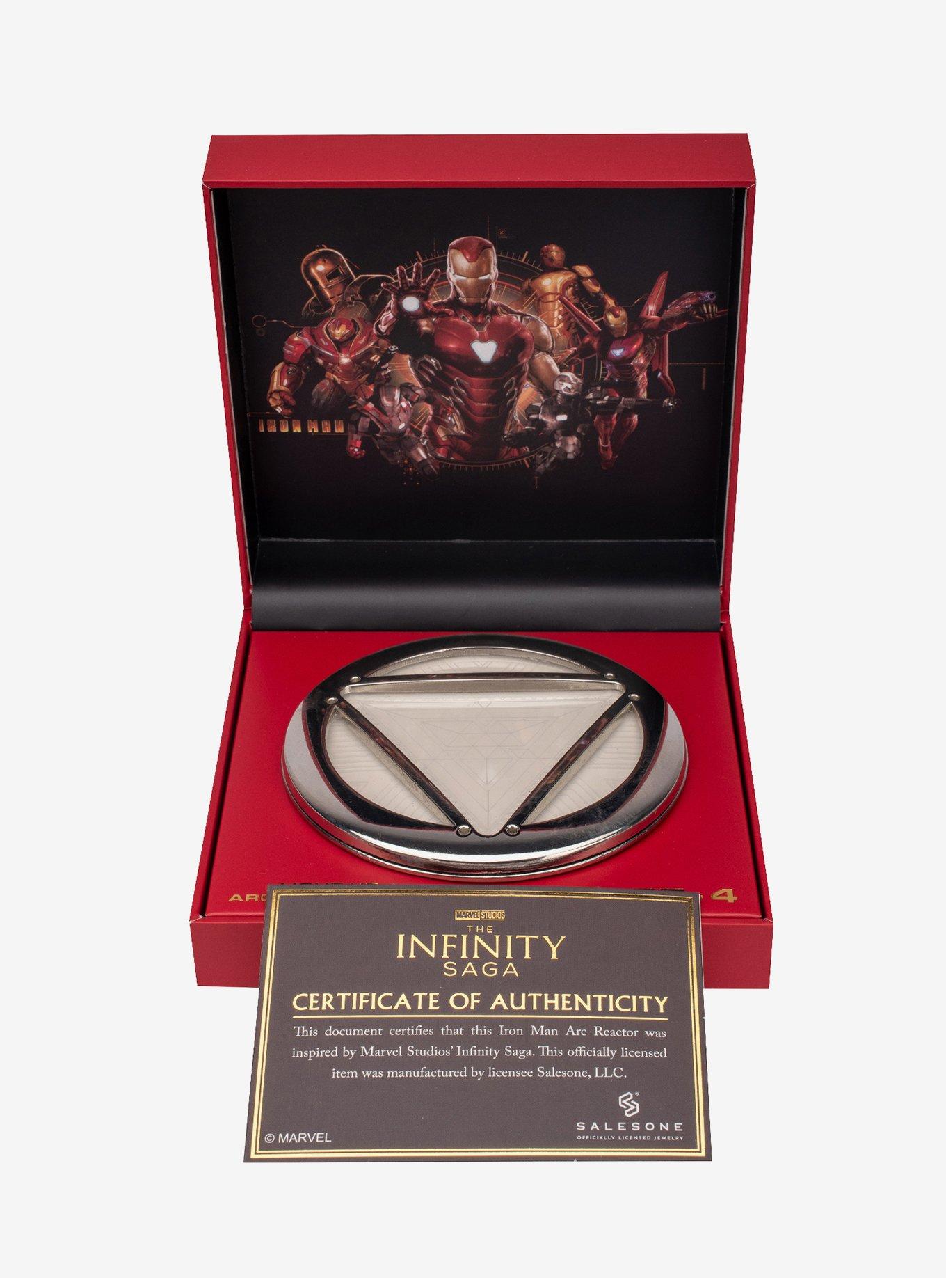 Marvel Avengers Iron Man Light Up Arc Reactor 4 Lapel Pin, , alternate