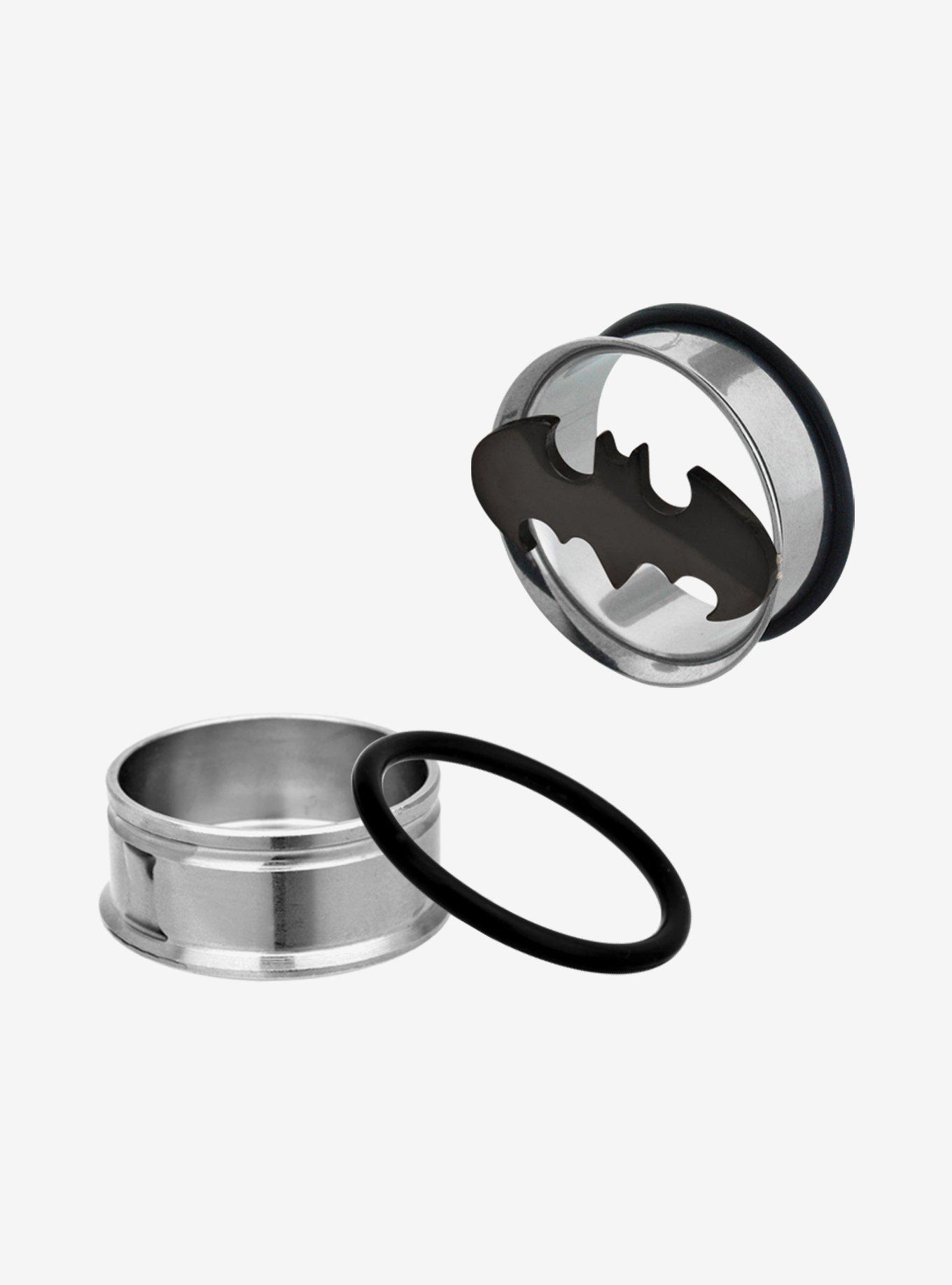 Steel Silver DC Comics Batman Tunnel Plug 2 Pack, , hi-res