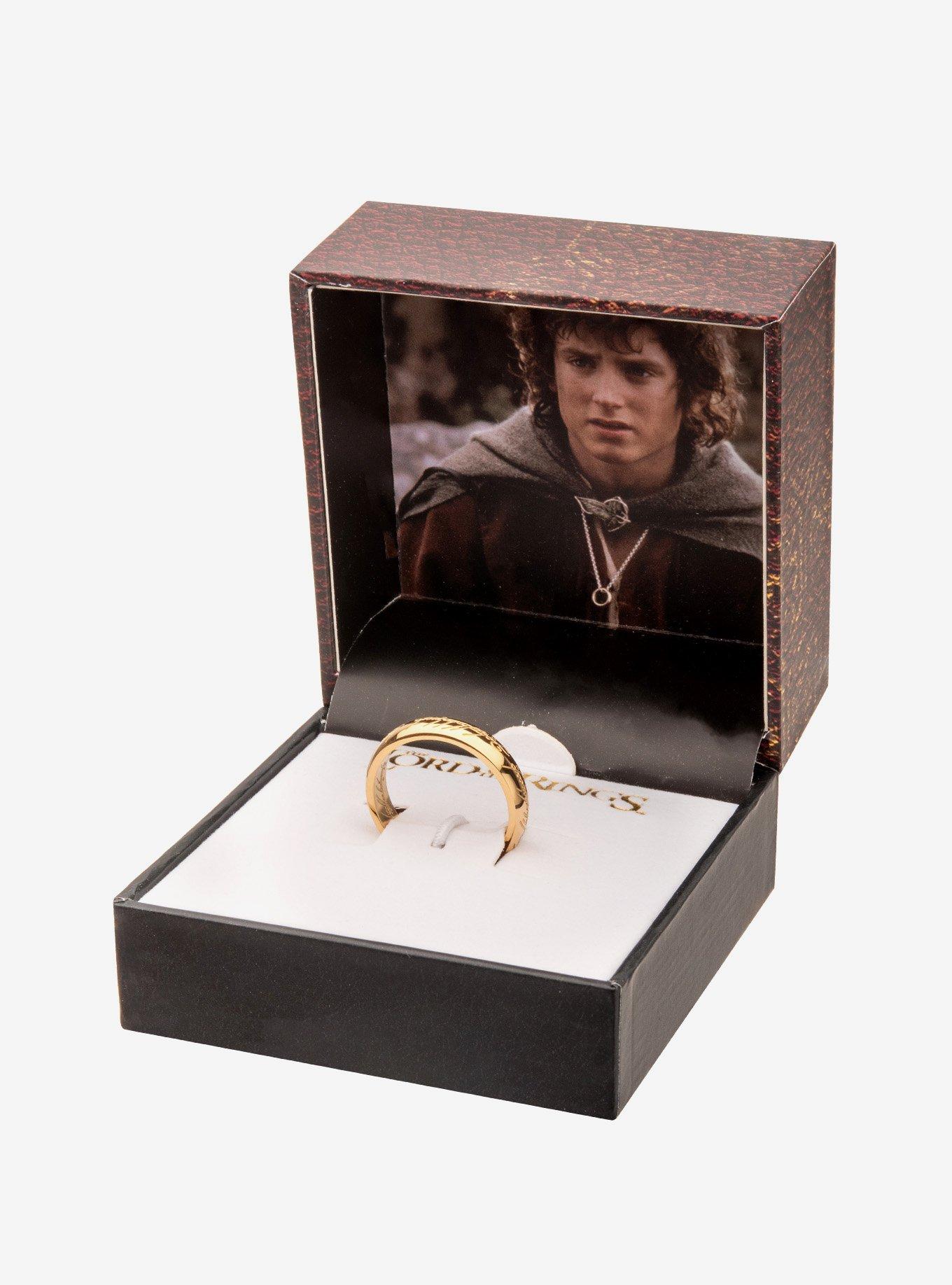 The Lord of the Rings Stainless Steel Gold IP The One Ring, GOLD, alternate