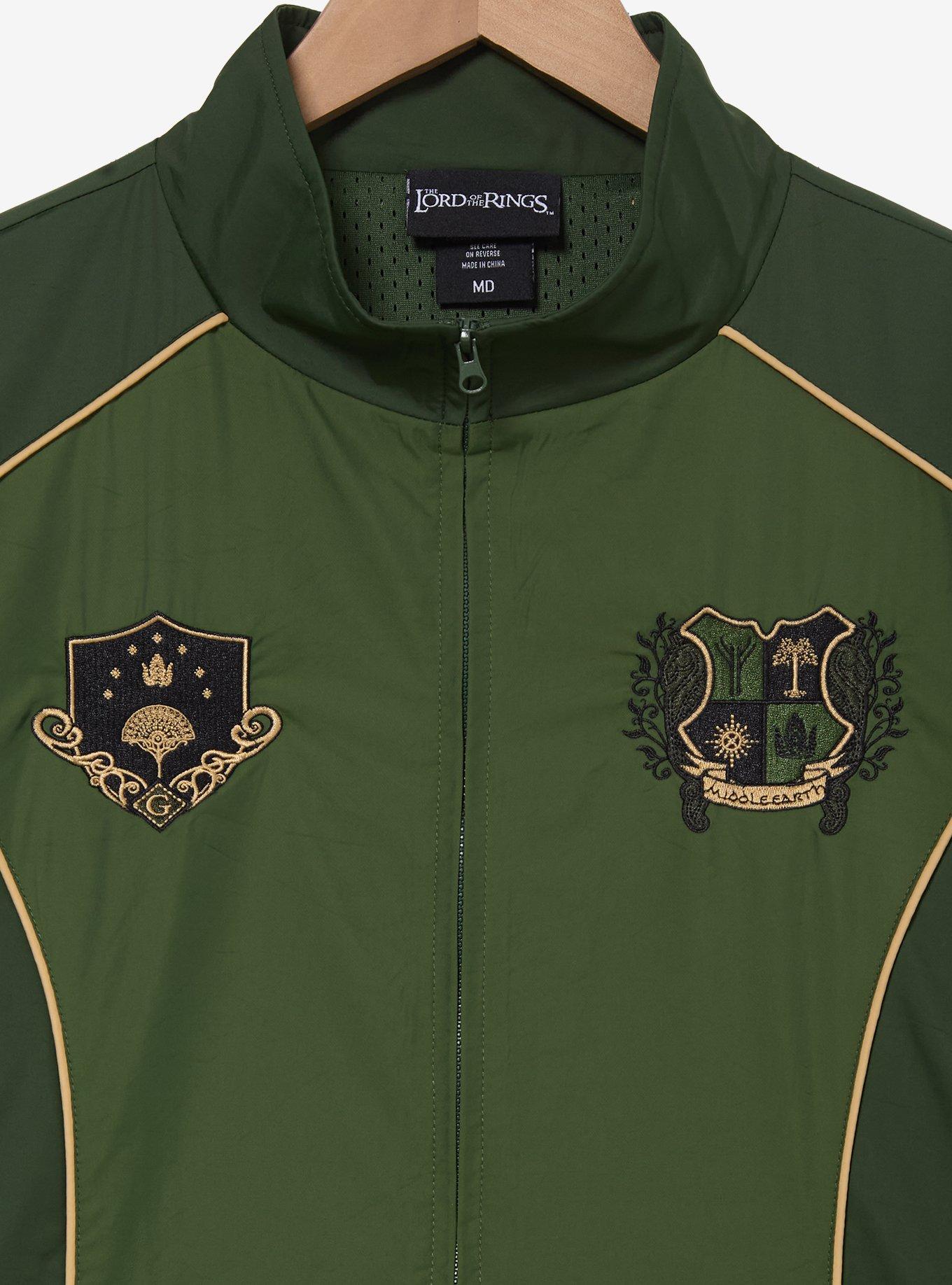 The Lord of the Rings Aragorn Athletic Windbreaker &mdash; BoxLunch Exclusive, GREEN, alternate