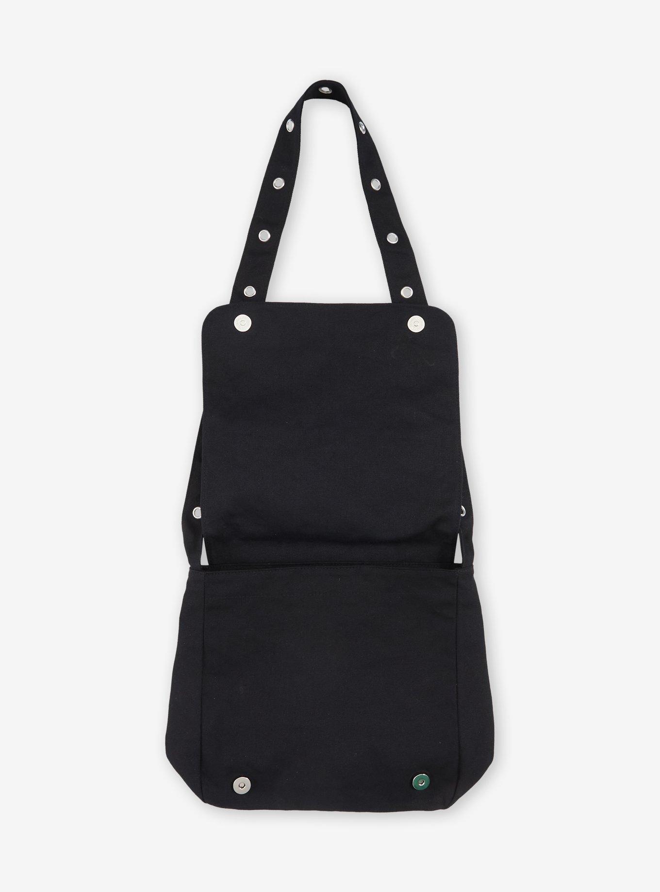 Rib Cage Spray Paint Grommet Messenger Bag, , alternate