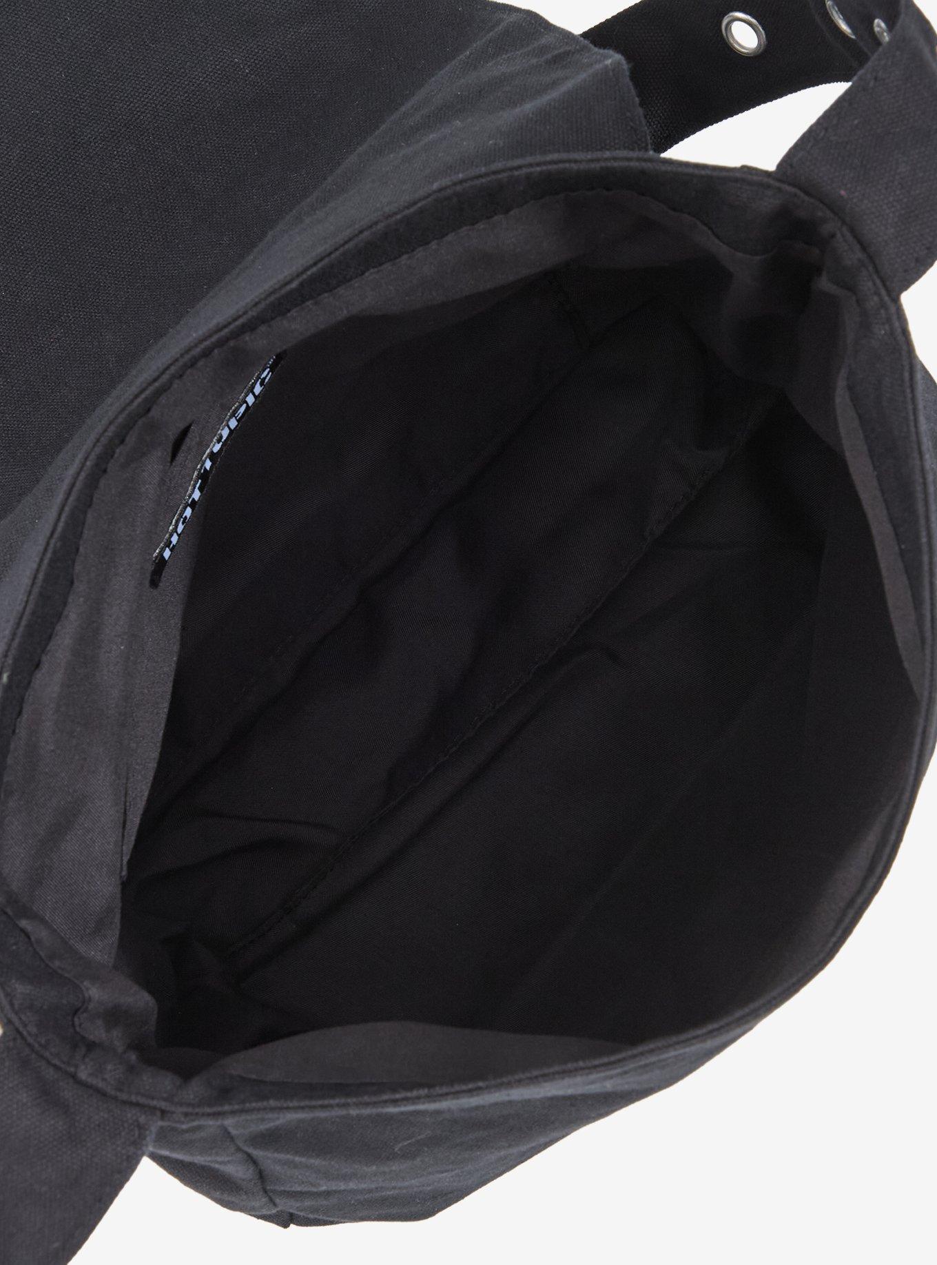 Rib Cage Spray Paint Grommet Messenger Bag, , alternate