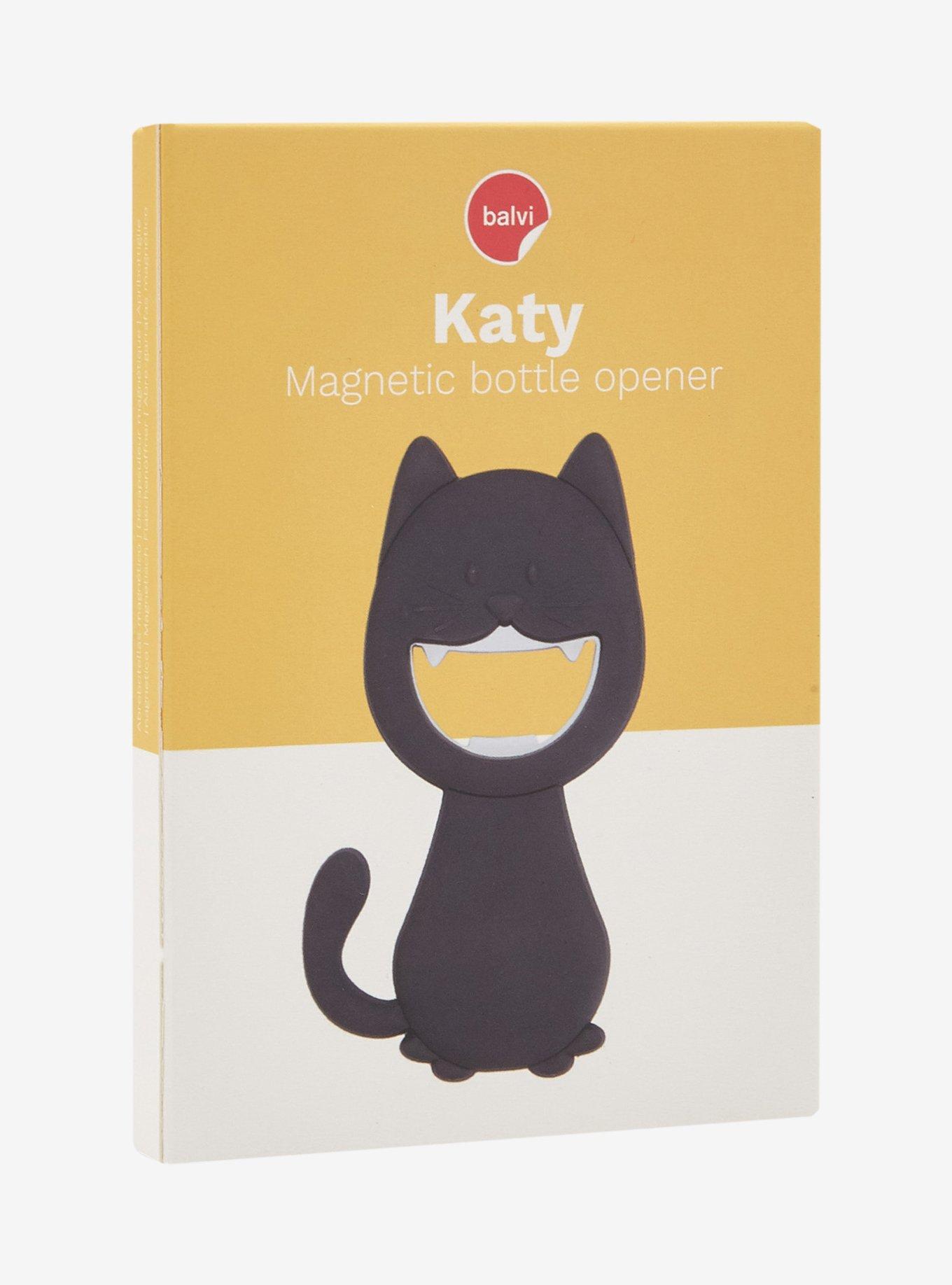 Black Cat Magnetic Bottle Opener, , hi-res