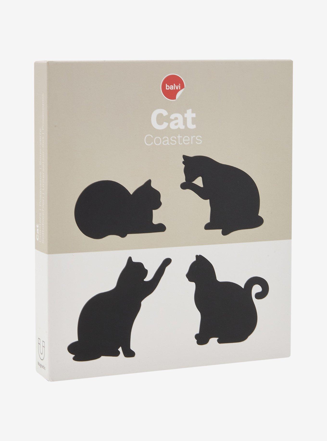 Black Kitty Coaster Set, , hi-res