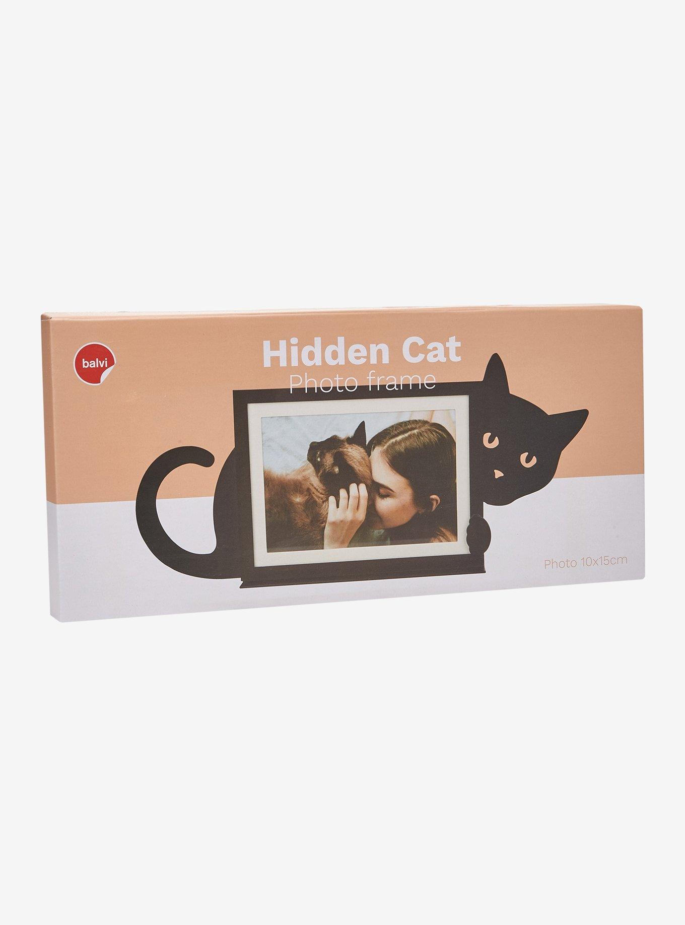 Black Cat Peeking Frame, , alternate