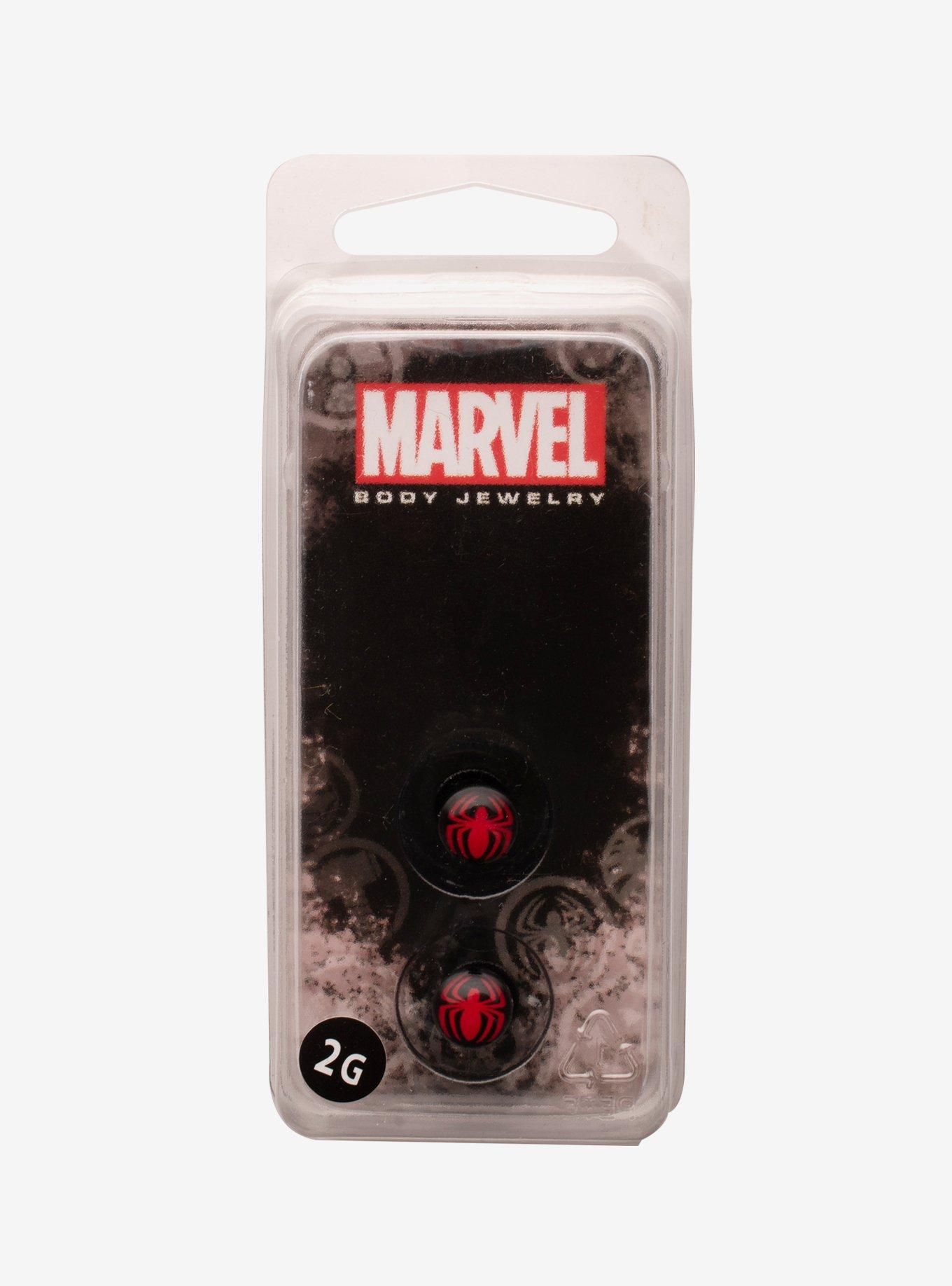 Steel Marvel Spider-Man Red Logo Plug 2 Pack, MULTI, alternate