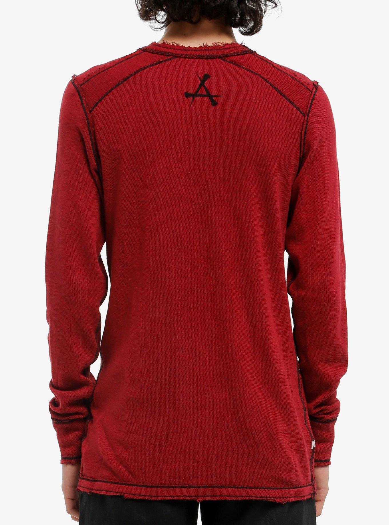 Affliction Reversible Thermal Long-Sleeve Top, BLACK, alternate