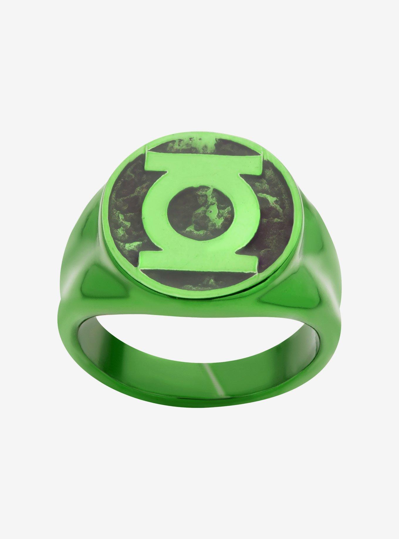 DC Comics Green Lantern "Will Power" Symbol Stainless Steel Ring, , hi-res