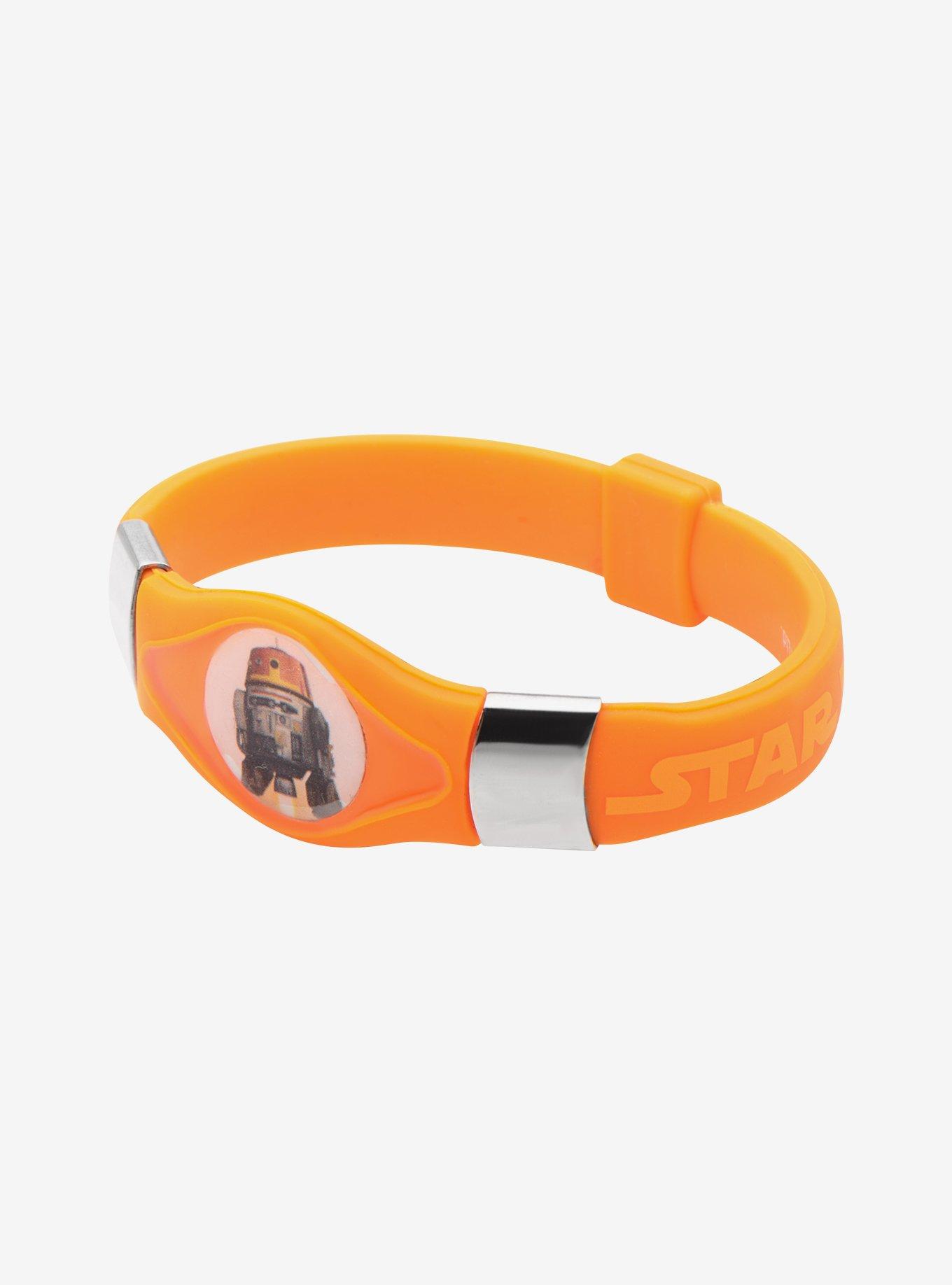 Star Wars Rebels Chopper Kids Orange Silicone Glow Bracelet, , hi-res