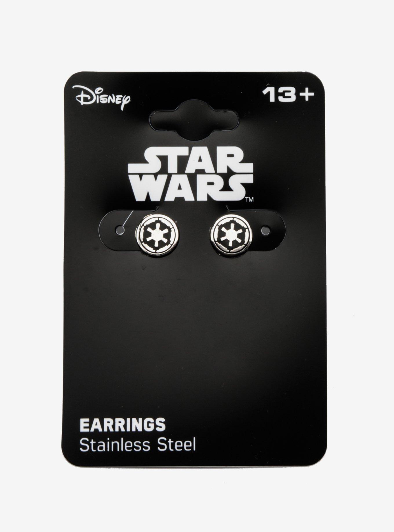 Star Wars Galactic Empire Symbol Enamel Stud Earrings, , hi-res