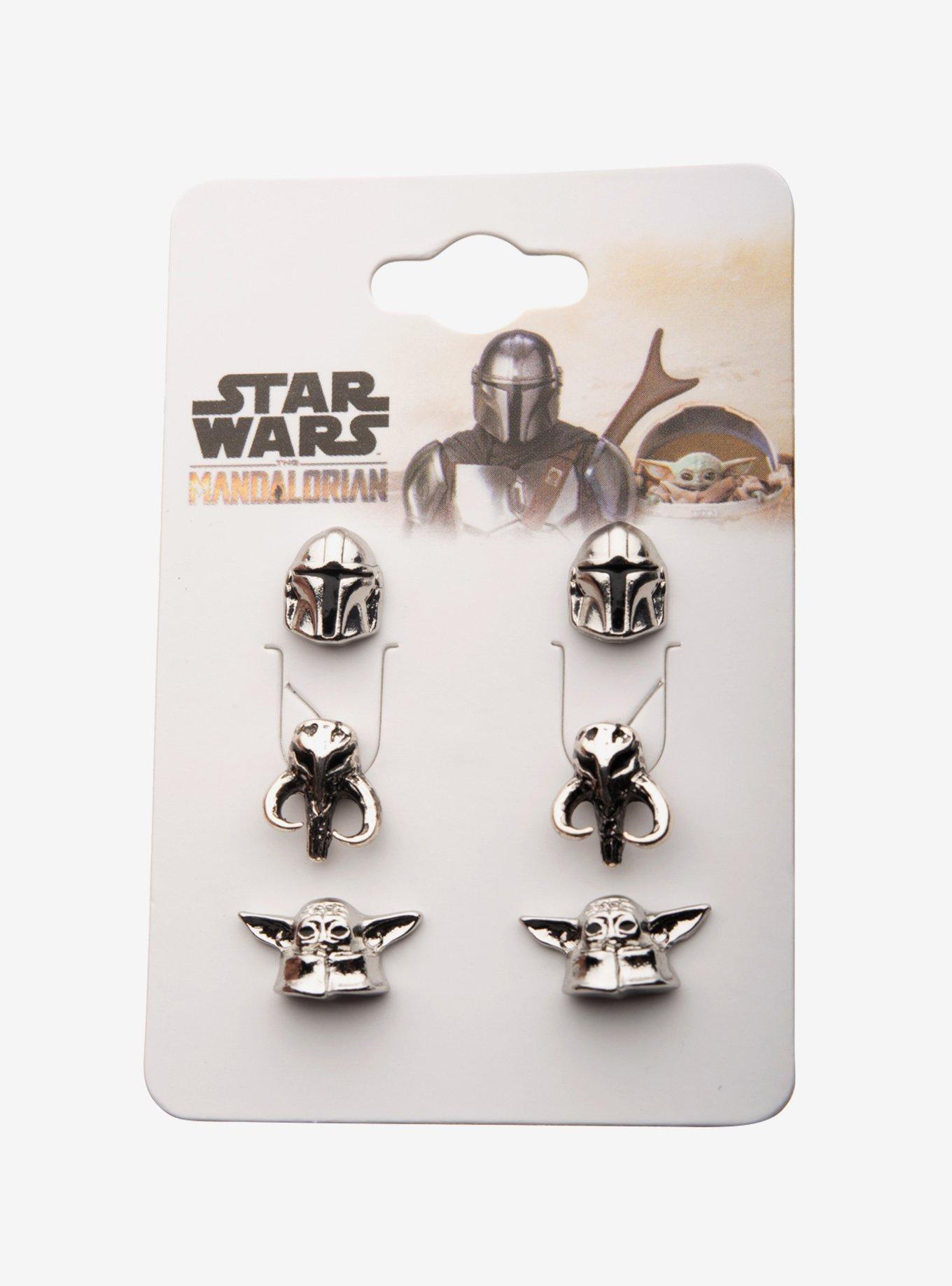 Star Wars The Mandalorian Stud Earrings Set (3pcs), , hi-res