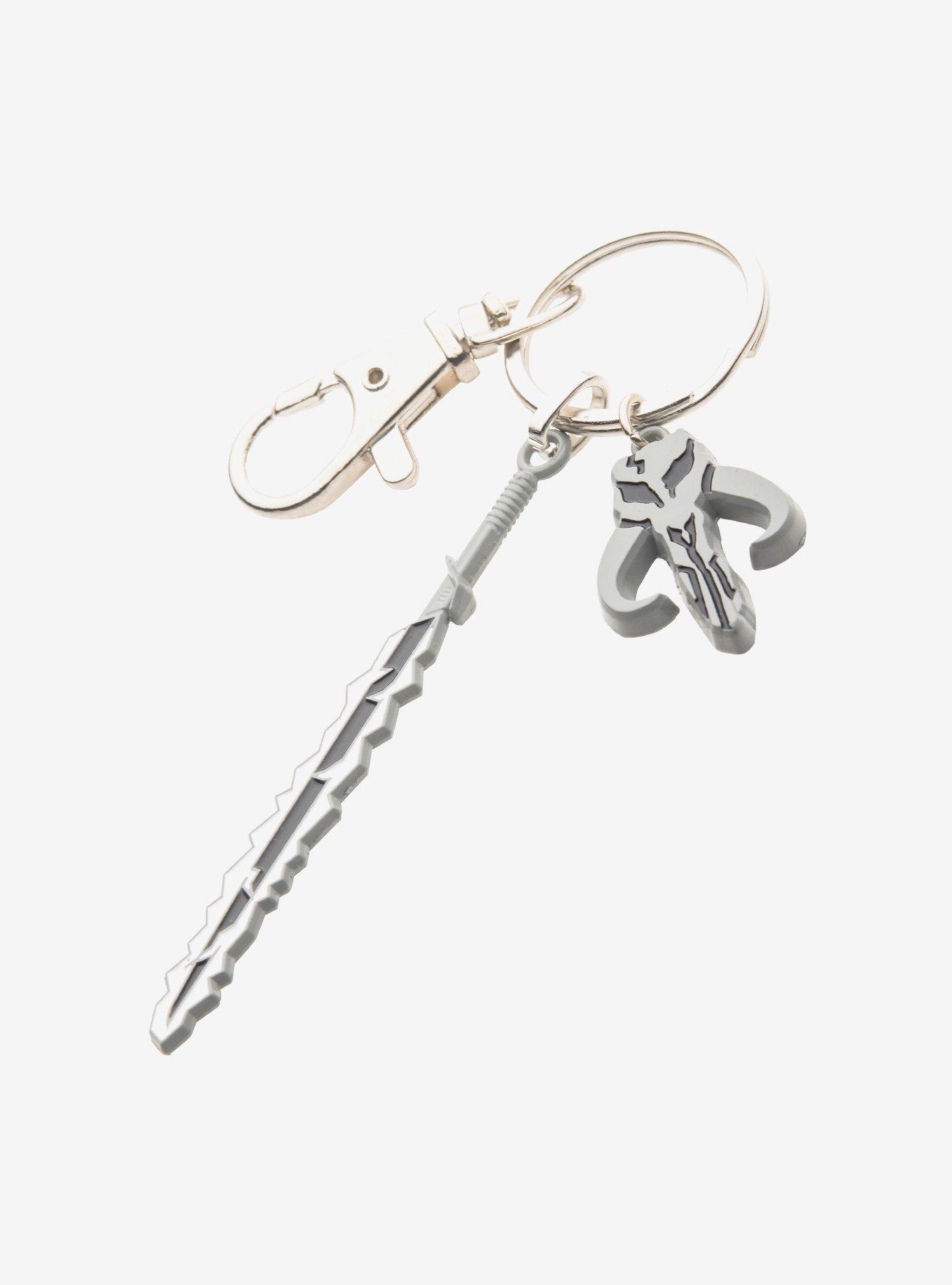 Star Wars Dark Saber Mando Charm Keychain, , hi-res