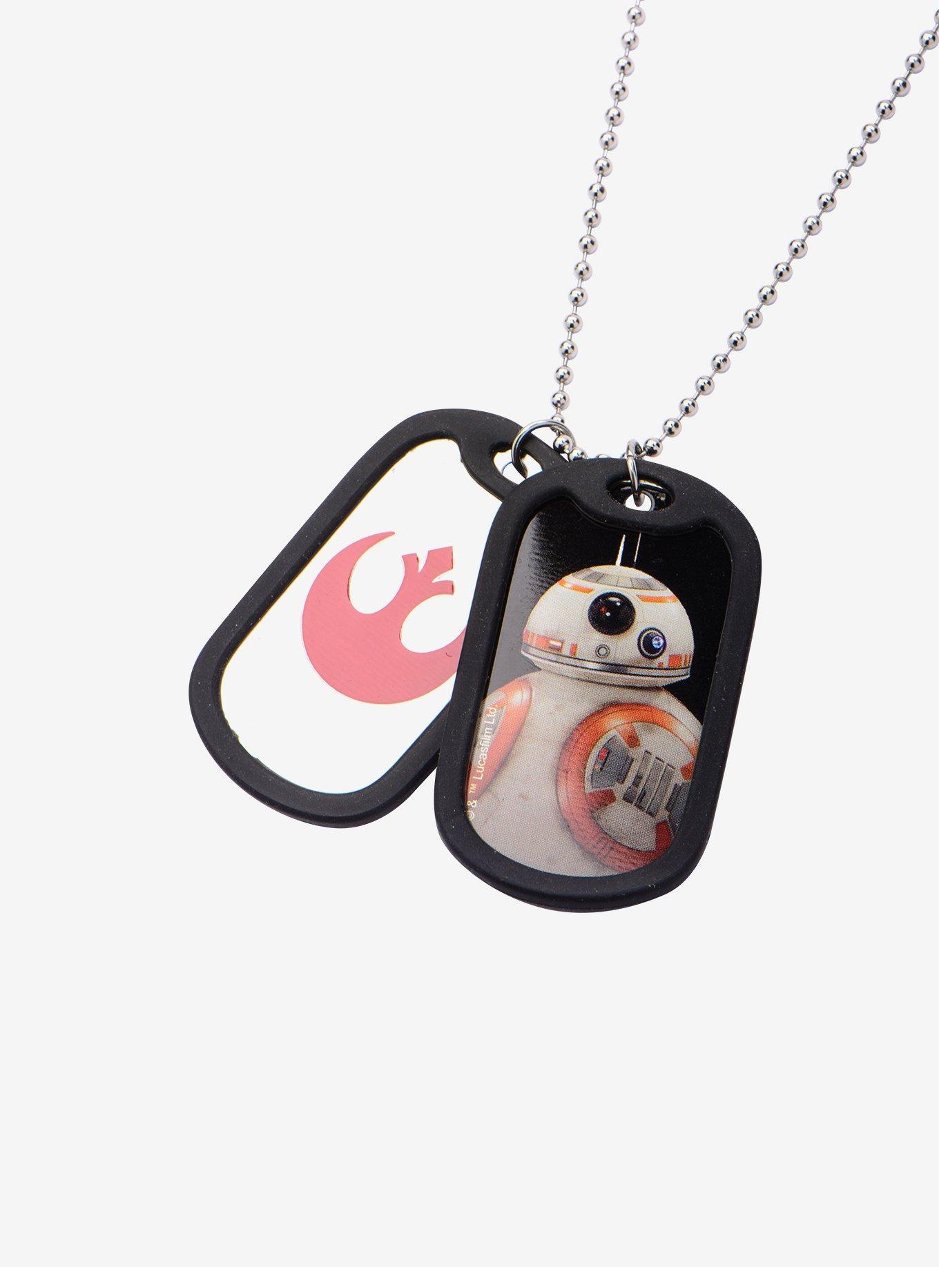 Star Wars Episode 7 BB-8 Rubber Silencer Double Dog Tag Pendant Necklace, , hi-res