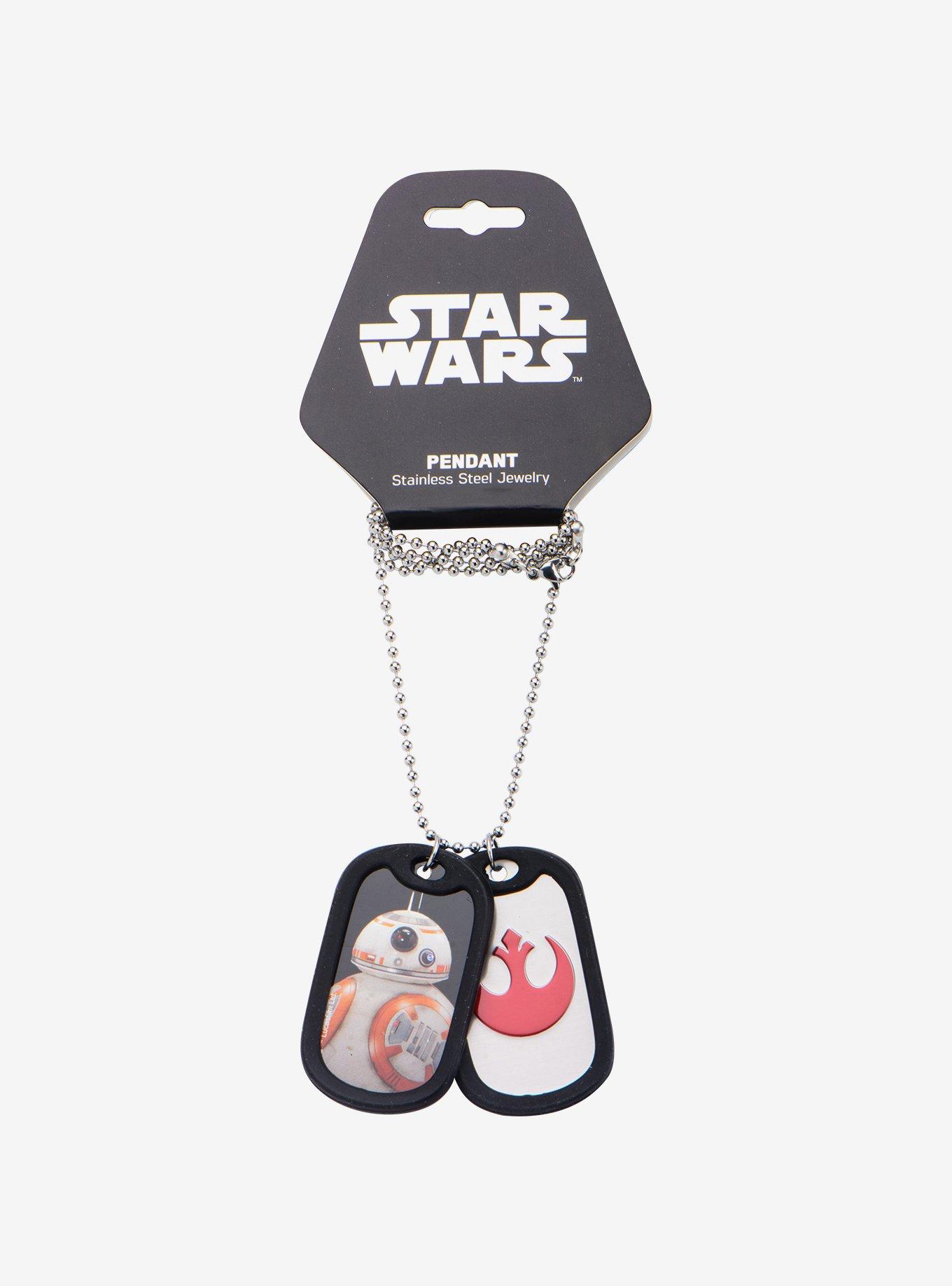 Star Wars Episode 7 BB-8 Rubber Silencer Double Dog Tag Pendant Necklace, , alternate