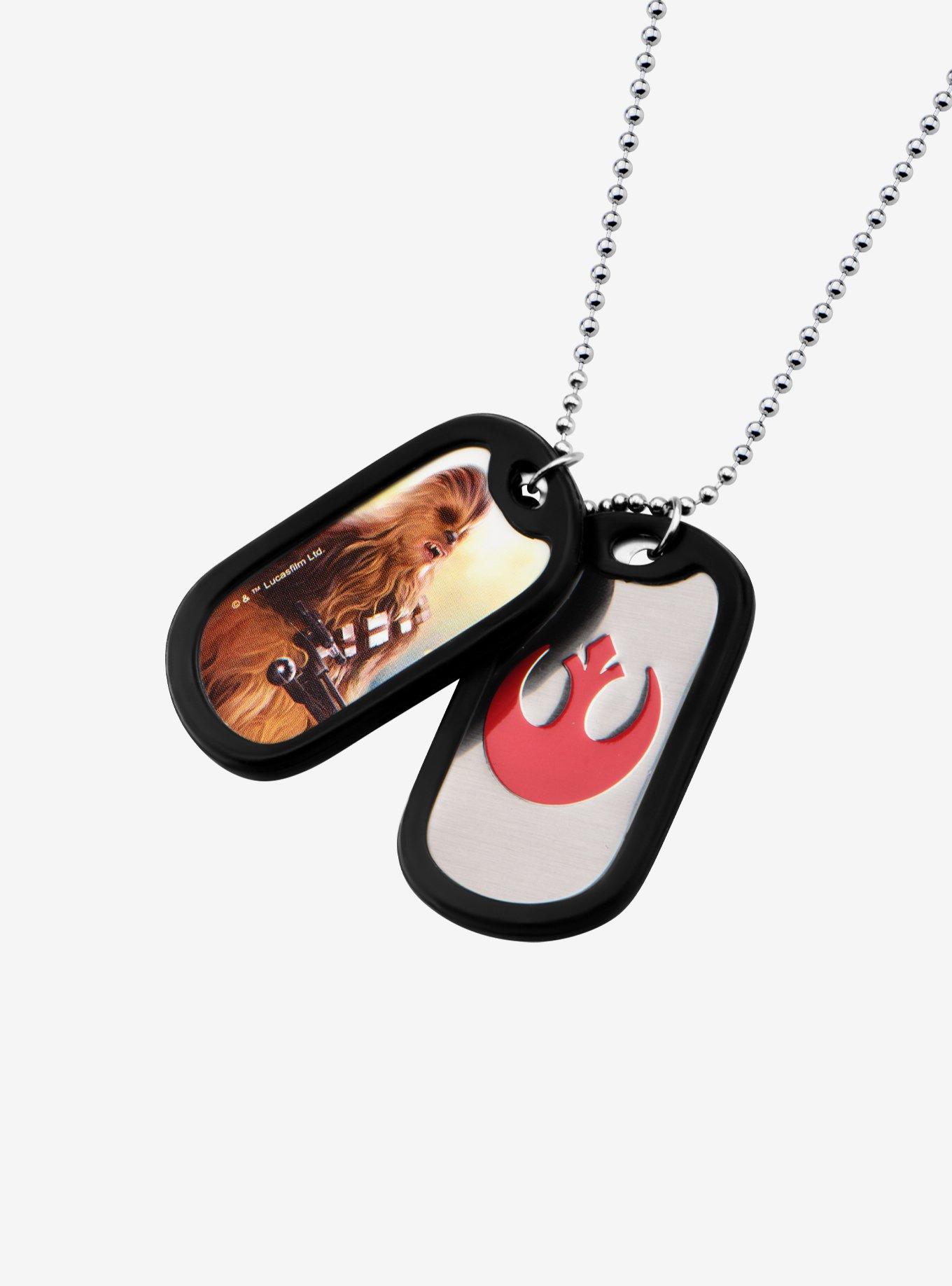 Star Wars Episode 7 Rebel Chewbacca Rubber Silencer Double Dog Tag Pendant Necklace, , hi-res