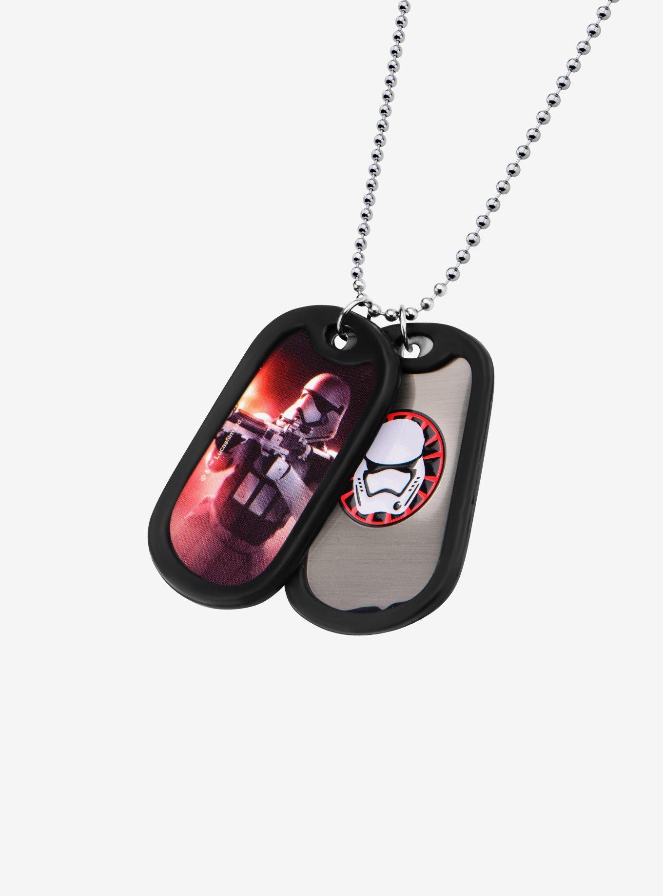 Star Wars Episode 7 Stormtrooper Rubber Silencer Double Dog Tag Pendant Necklace, , hi-res
