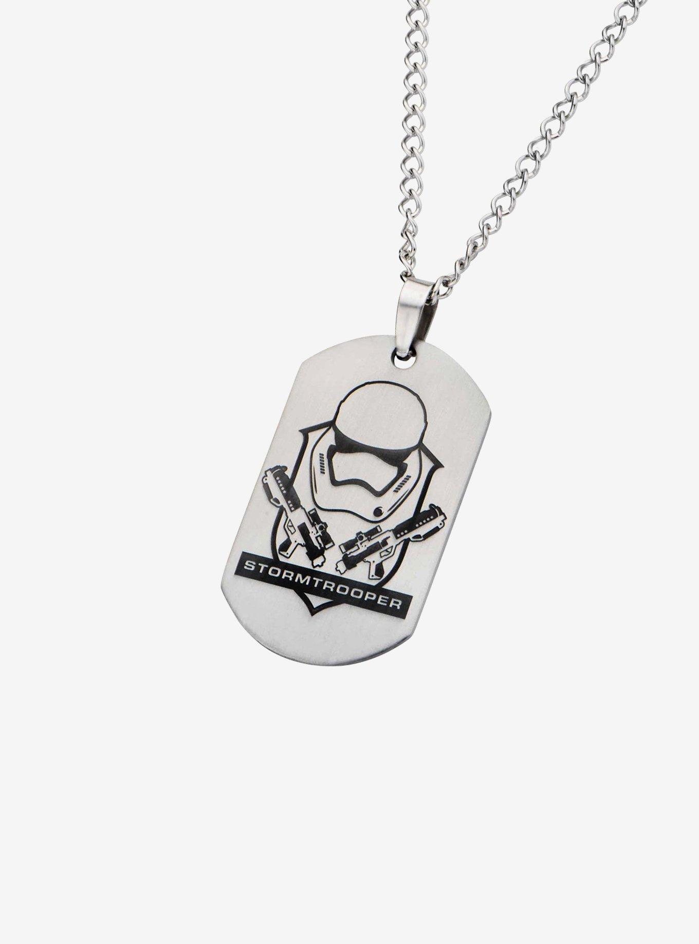 Star Wars Episode 7 Stormtrooper Laser Etched Dog Tag Pendant Necklace, , hi-res