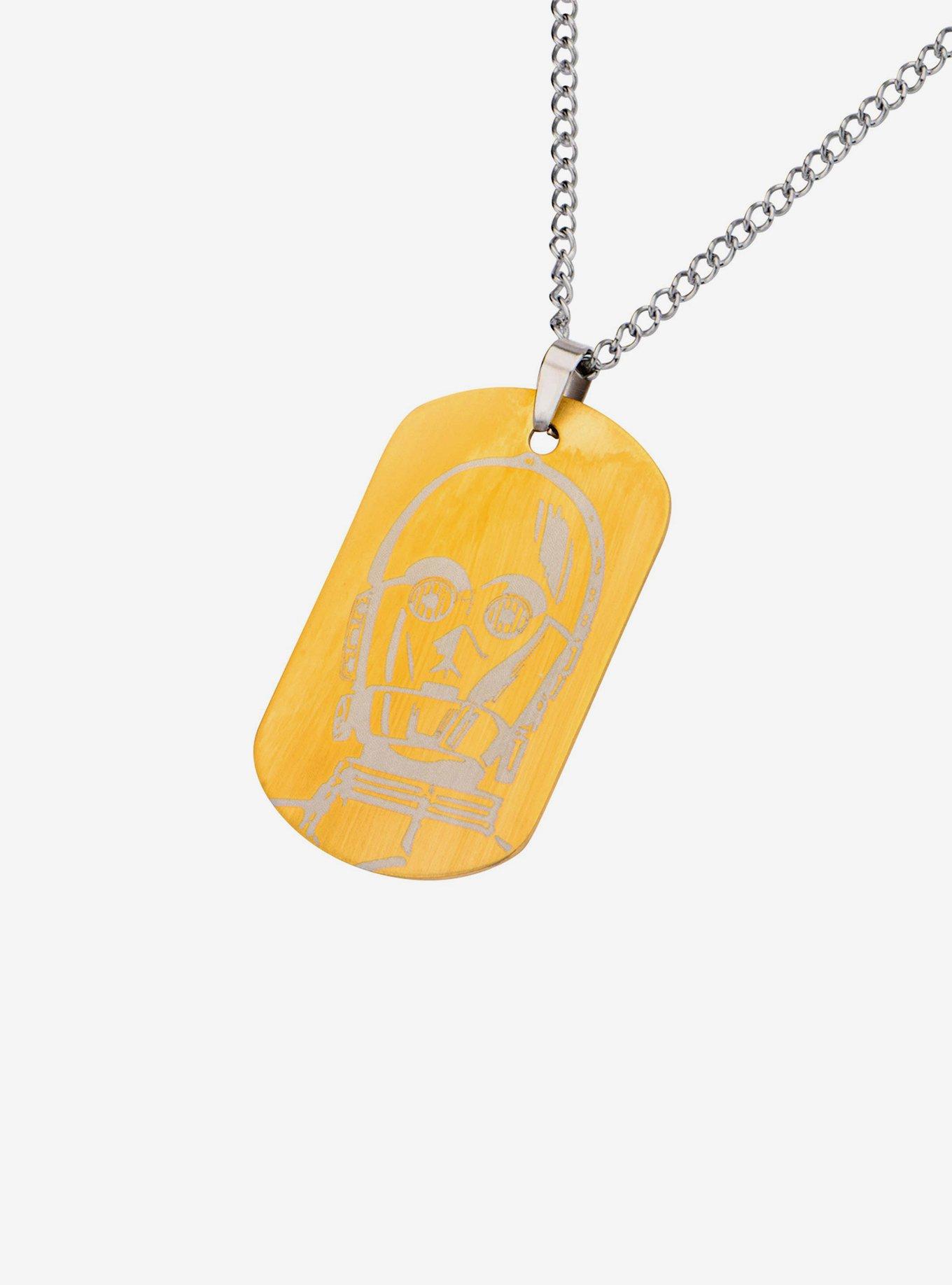 Star Wars C-3PO Dog Tag Pendant Necklace, , hi-res