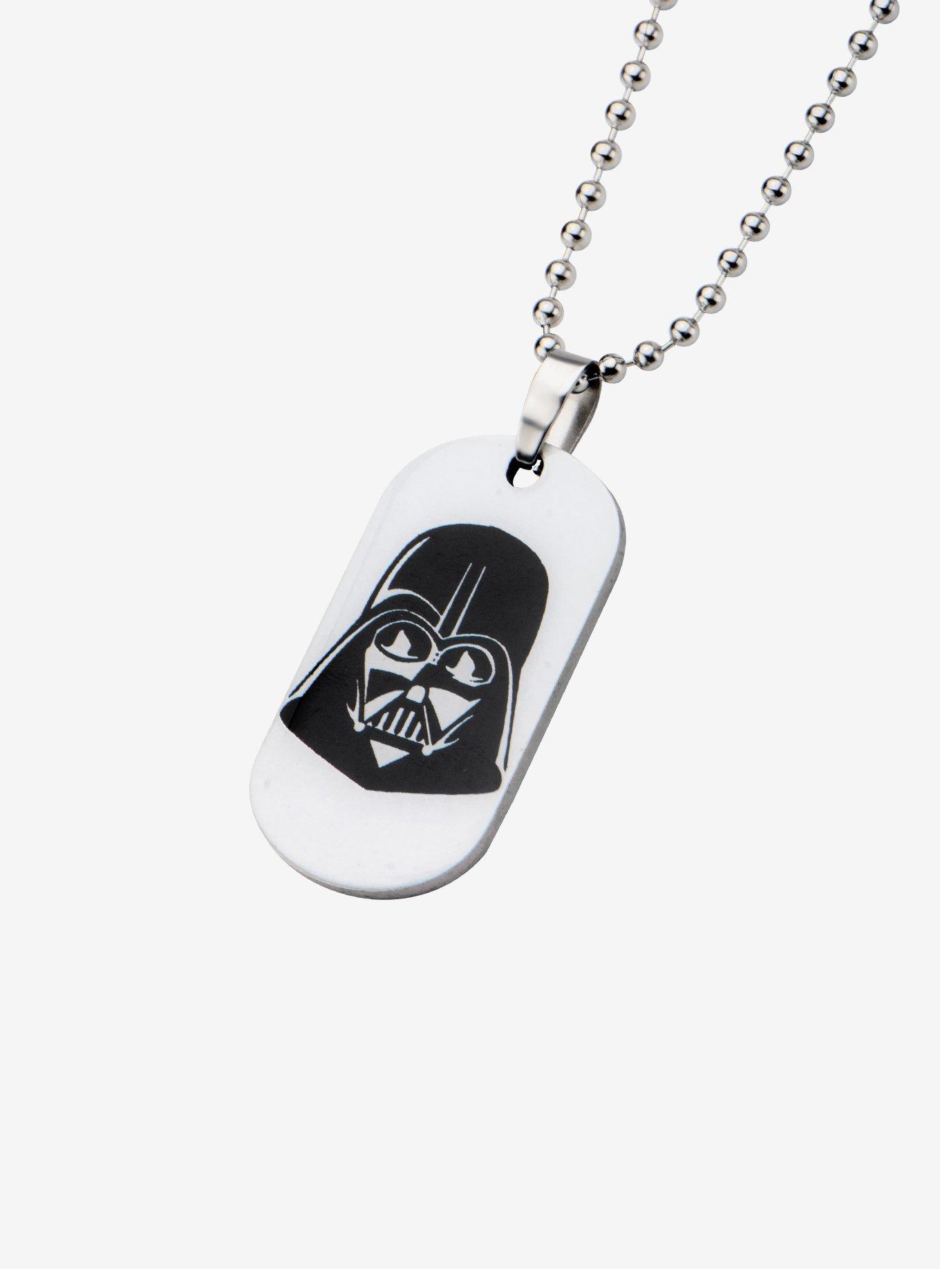 Star Wars Glow in the Dark Darth Vader Dog Tag Pendant Necklace, , hi-res