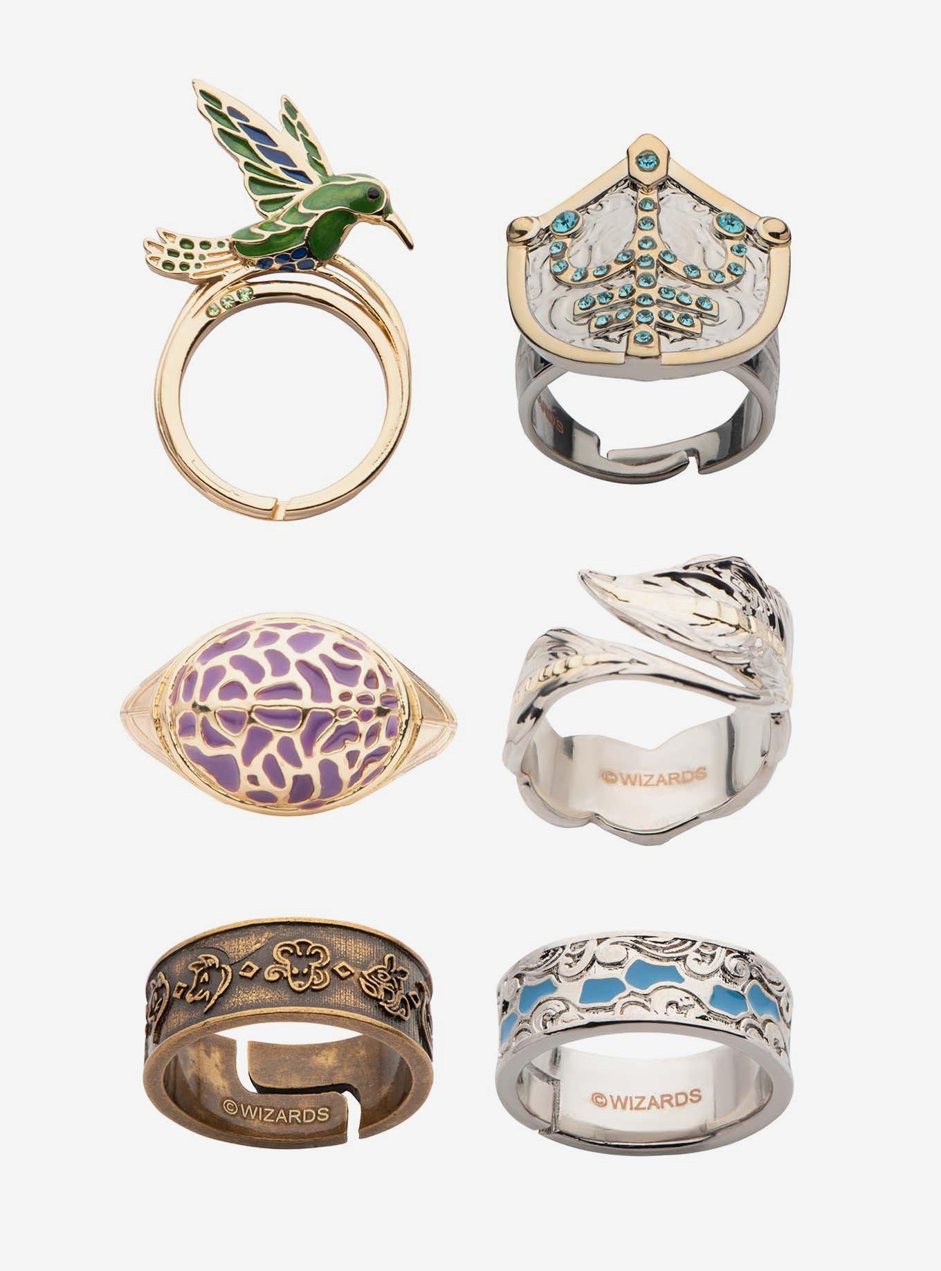 Dungeons and Dragons Adjustable 6-Piece Ring Set, , hi-res