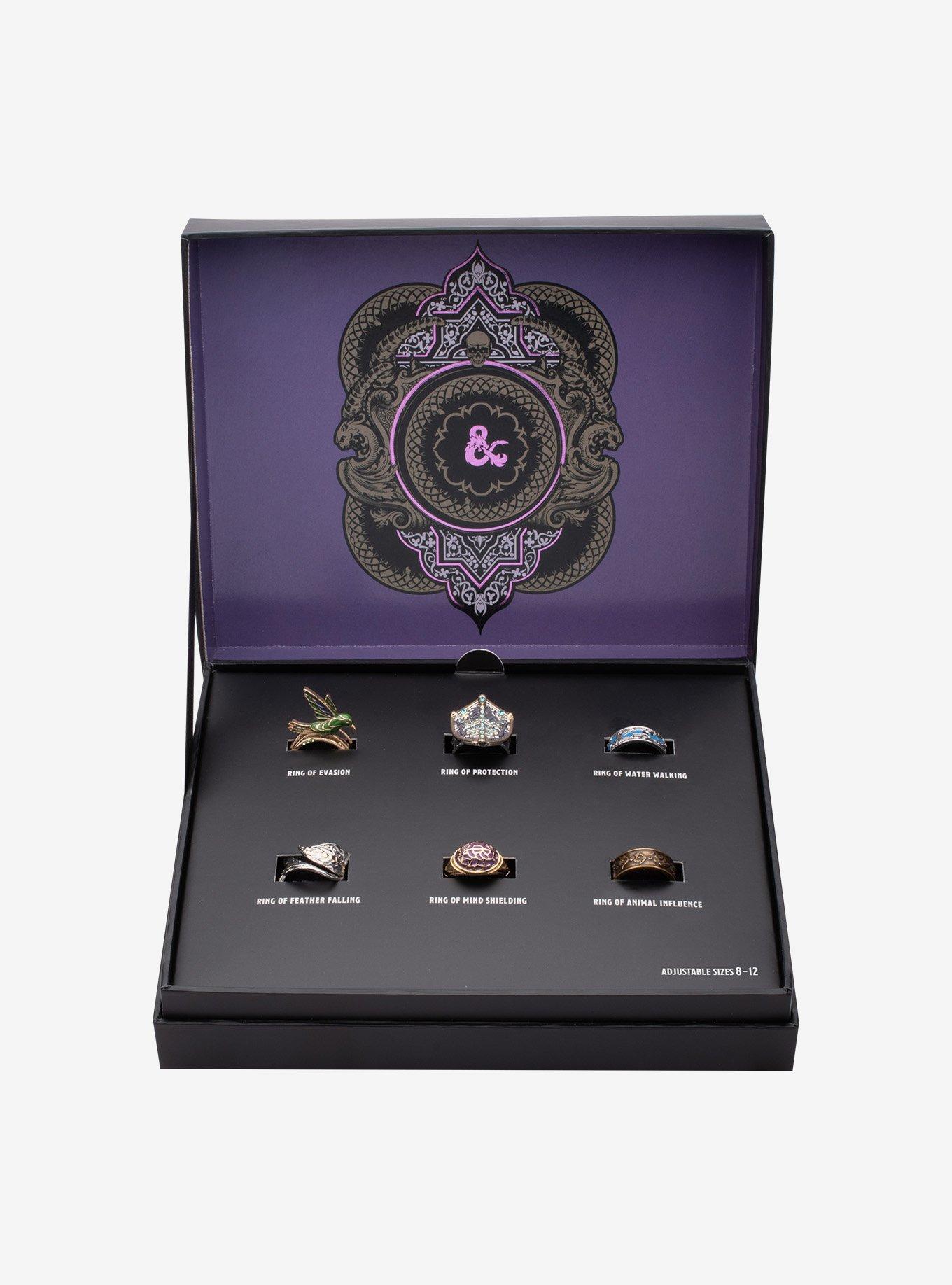 Dungeons and Dragons Adjustable 6-Piece Ring Set, , alternate