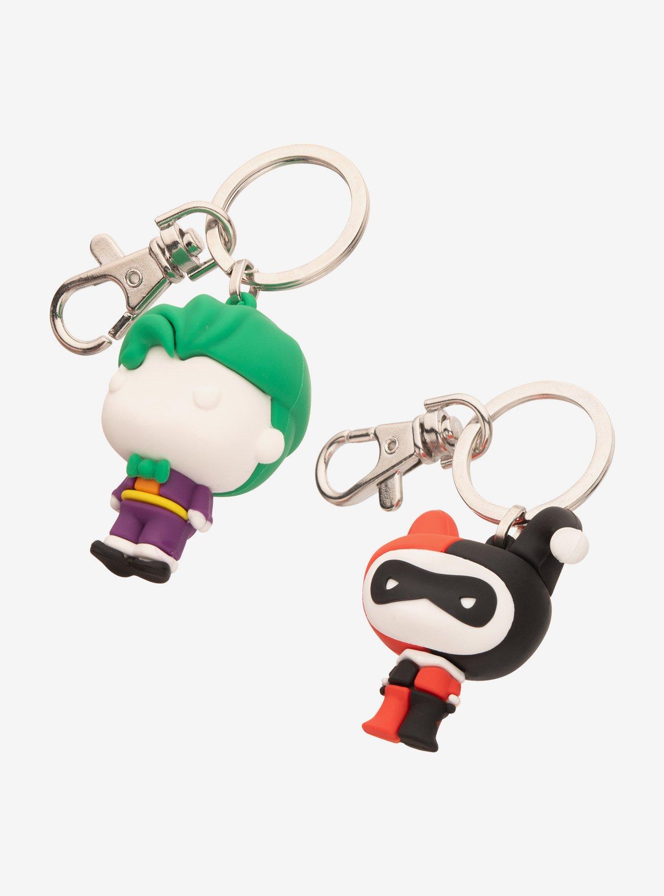 DC Comics Joker and Harley Quinn Chibi Best of Friends 3D Keychain Set, , hi-res