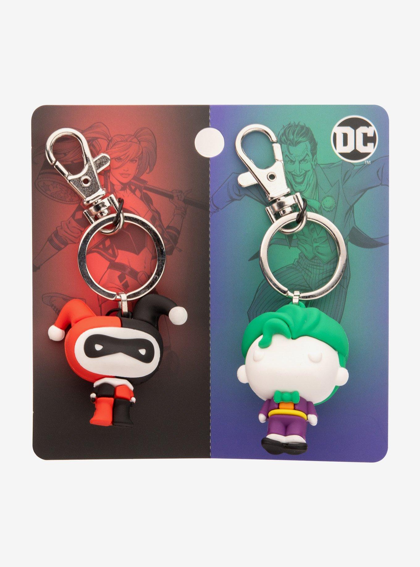 DC Comics Joker and Harley Quinn Chibi Best of Friends 3D Keychain Set, , alternate