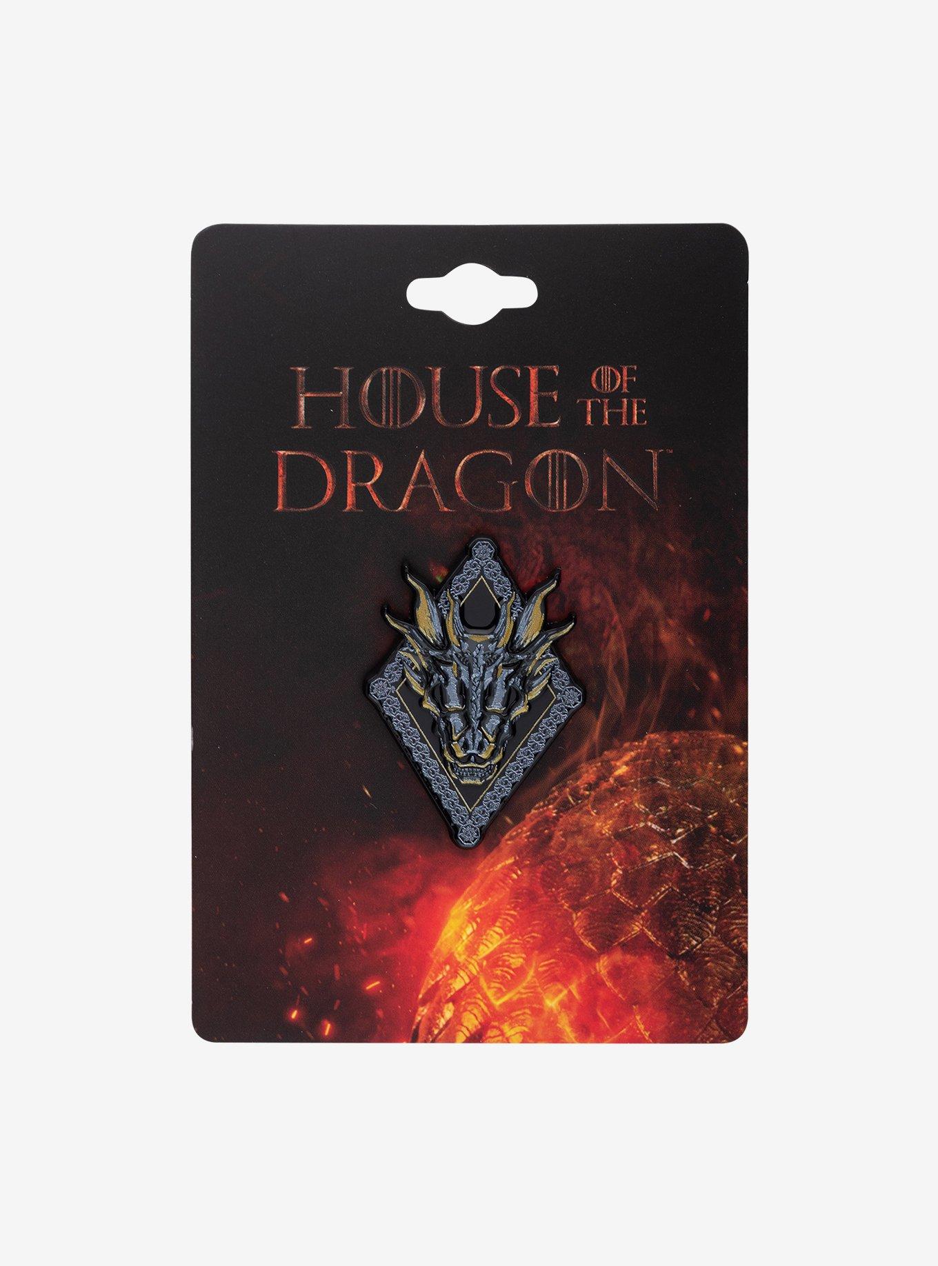 House Of The Dragon Dragon Skull Enamel Pin, , alternate