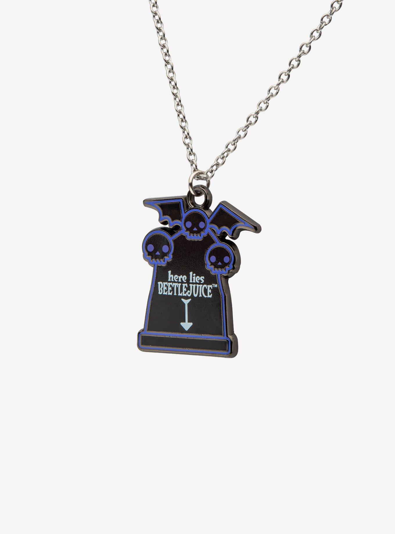 Beetlejuice Tomb Stone Necklace, , hi-res