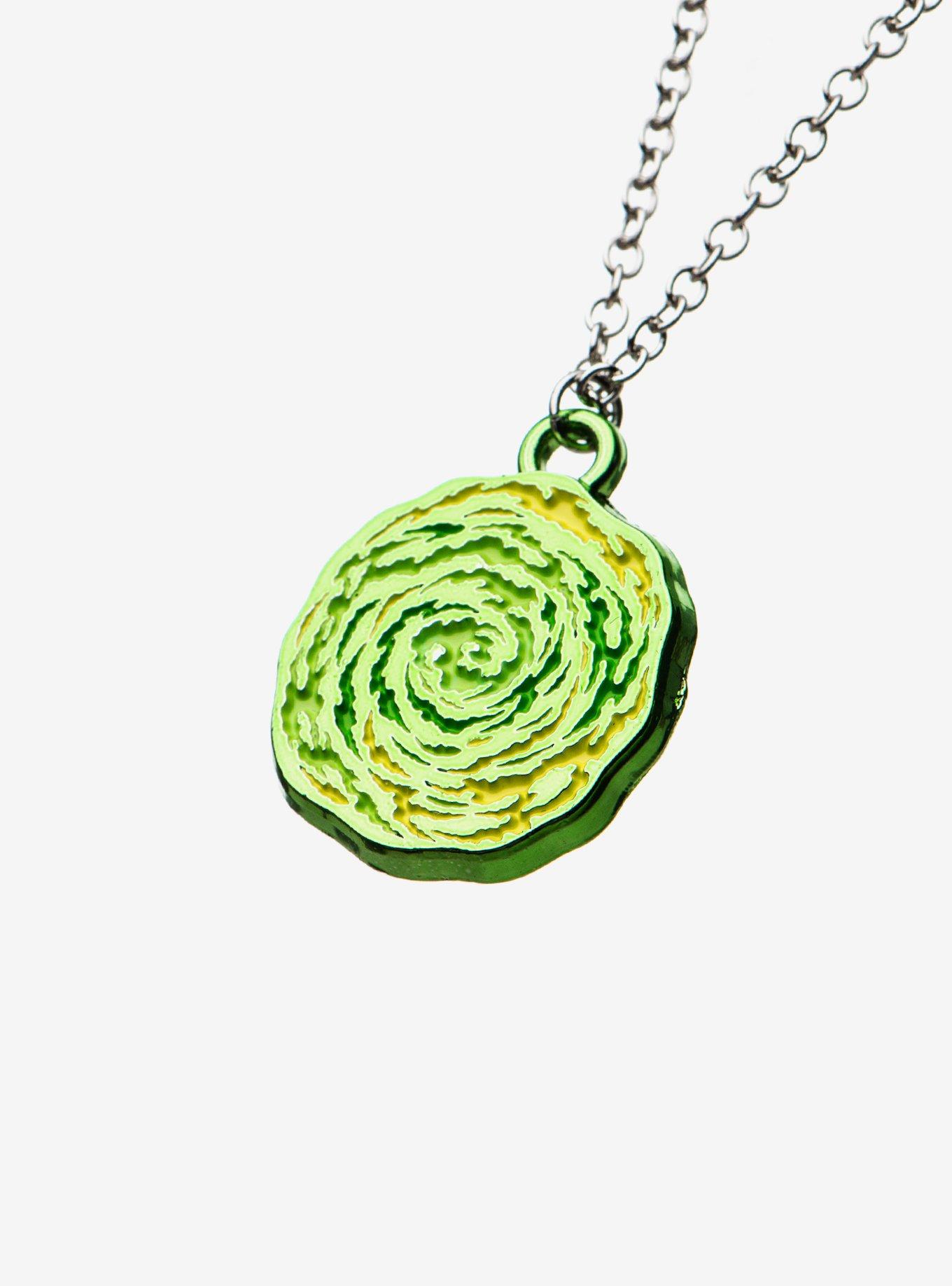 Rick and Morty Portal Spinning Pendant Necklace, , hi-res
