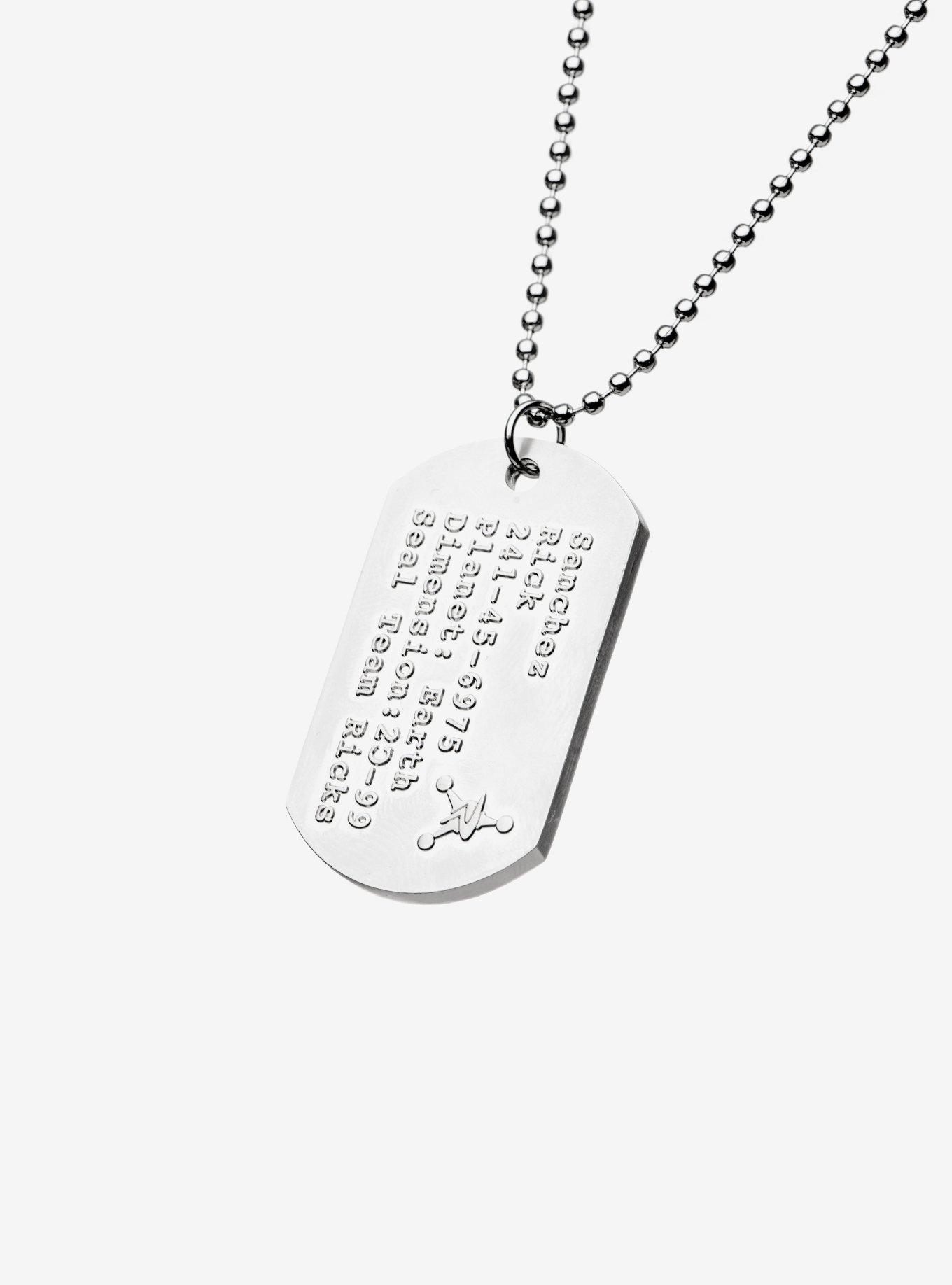Rick and Morty Seal Team Rick's Dog Tag Pendant Necklace, , hi-res