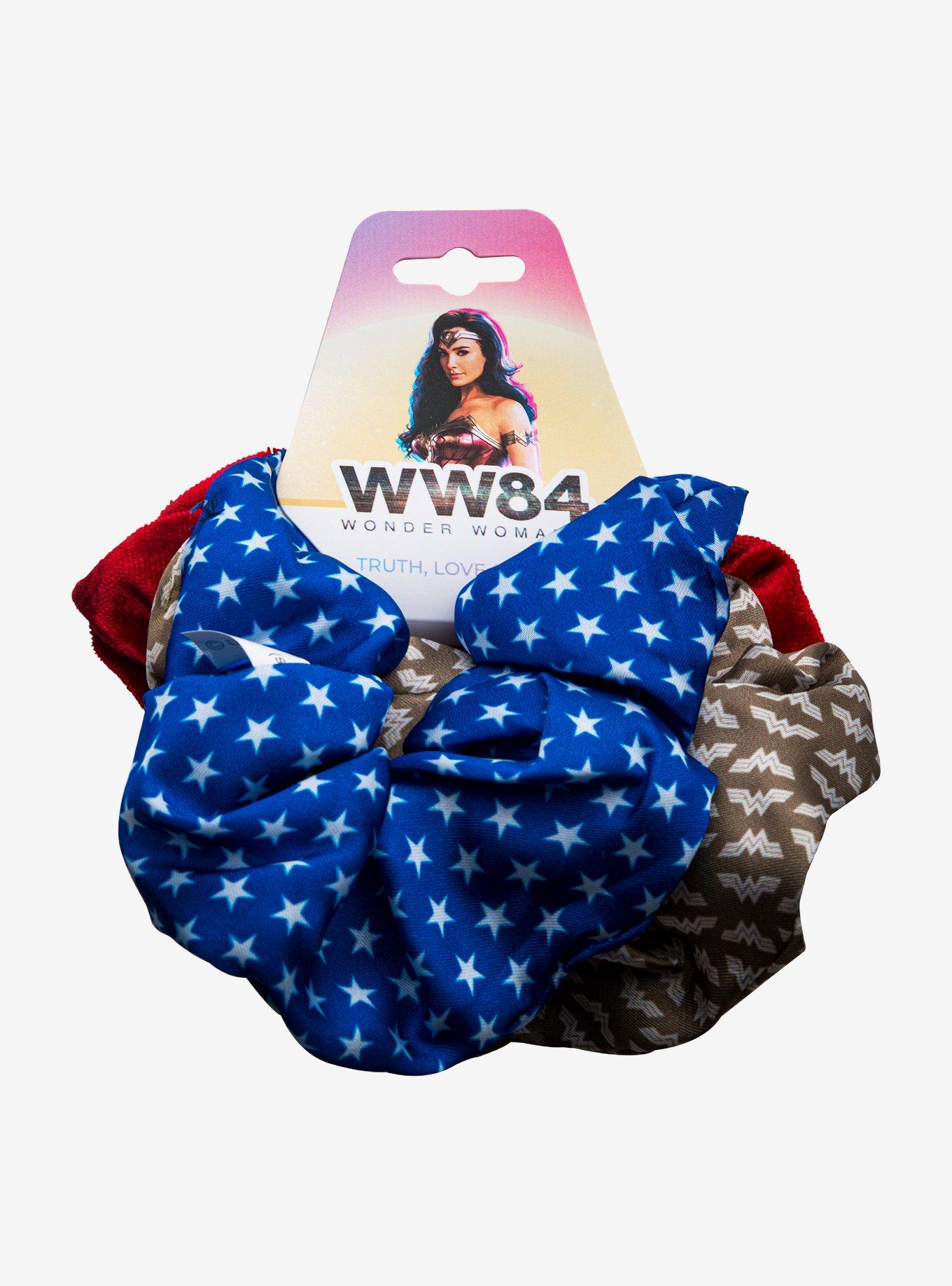 DC Comics Wonder Woman Hair Scrunchie Accessories Set (3pcs), , alternate