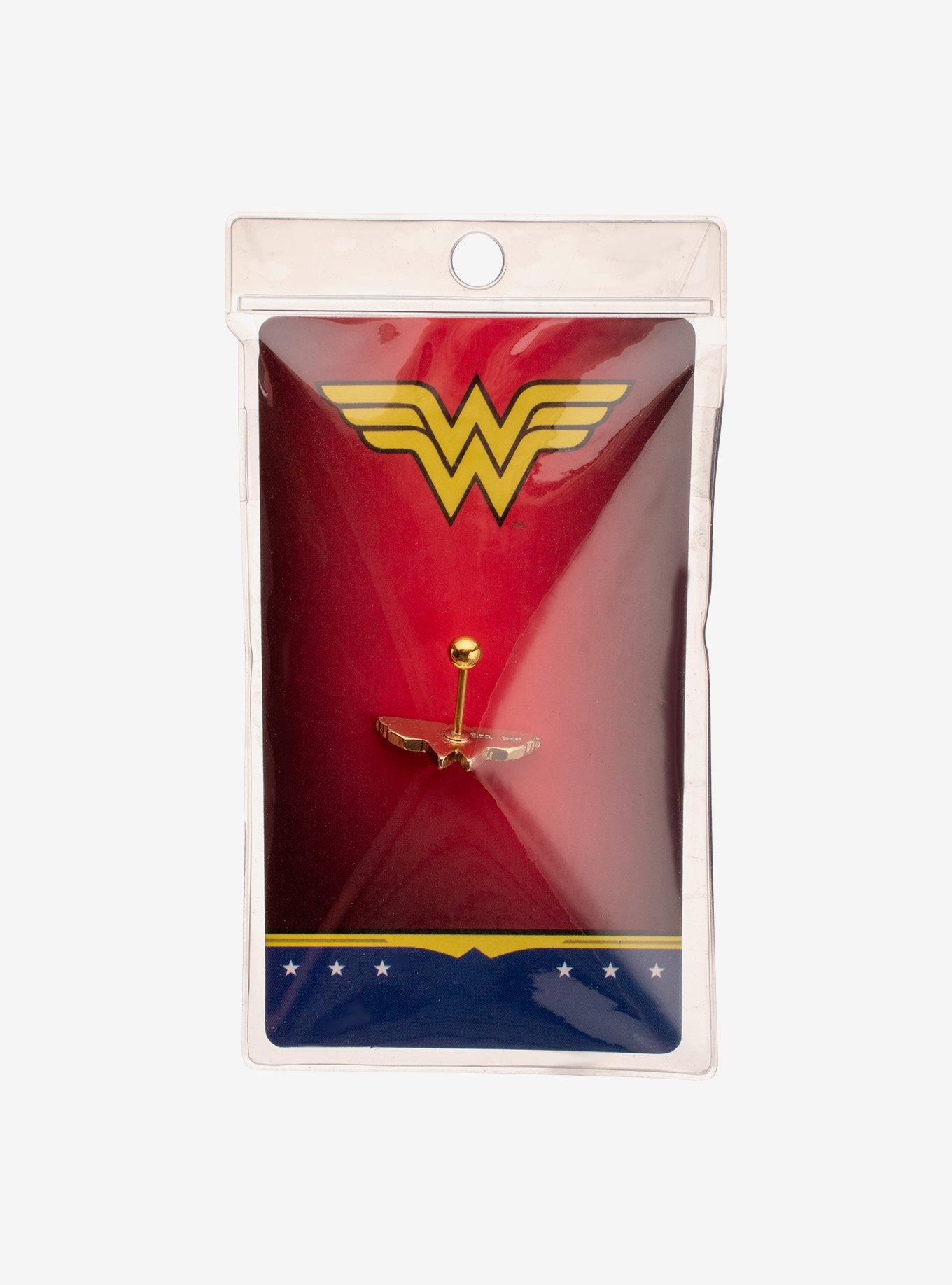 DC Comics Wonder Woman with Clear CZ Cartilage Earrings, , alternate