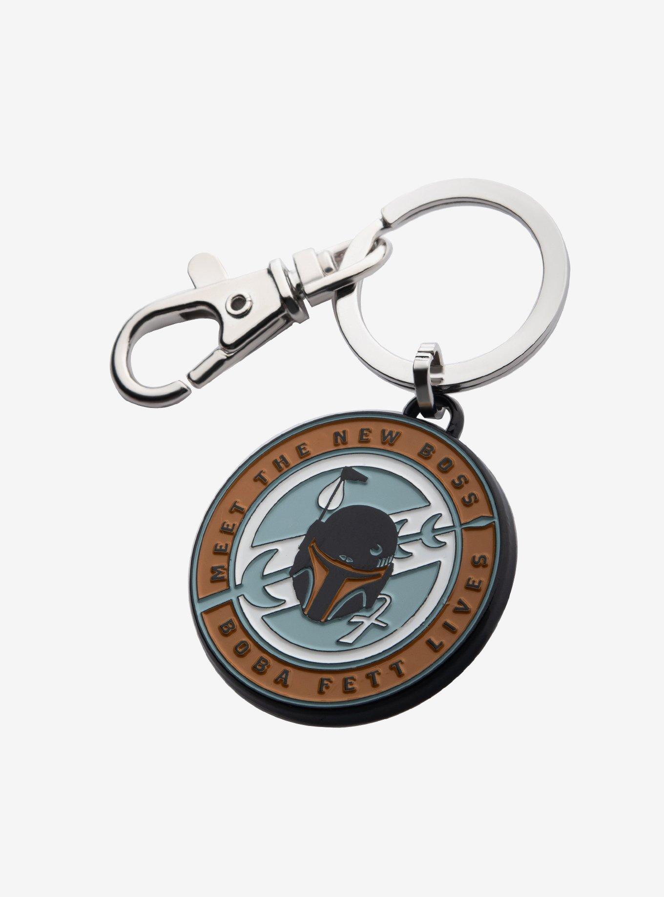 Star Wars Boba Fett Badge Keychain, , hi-res