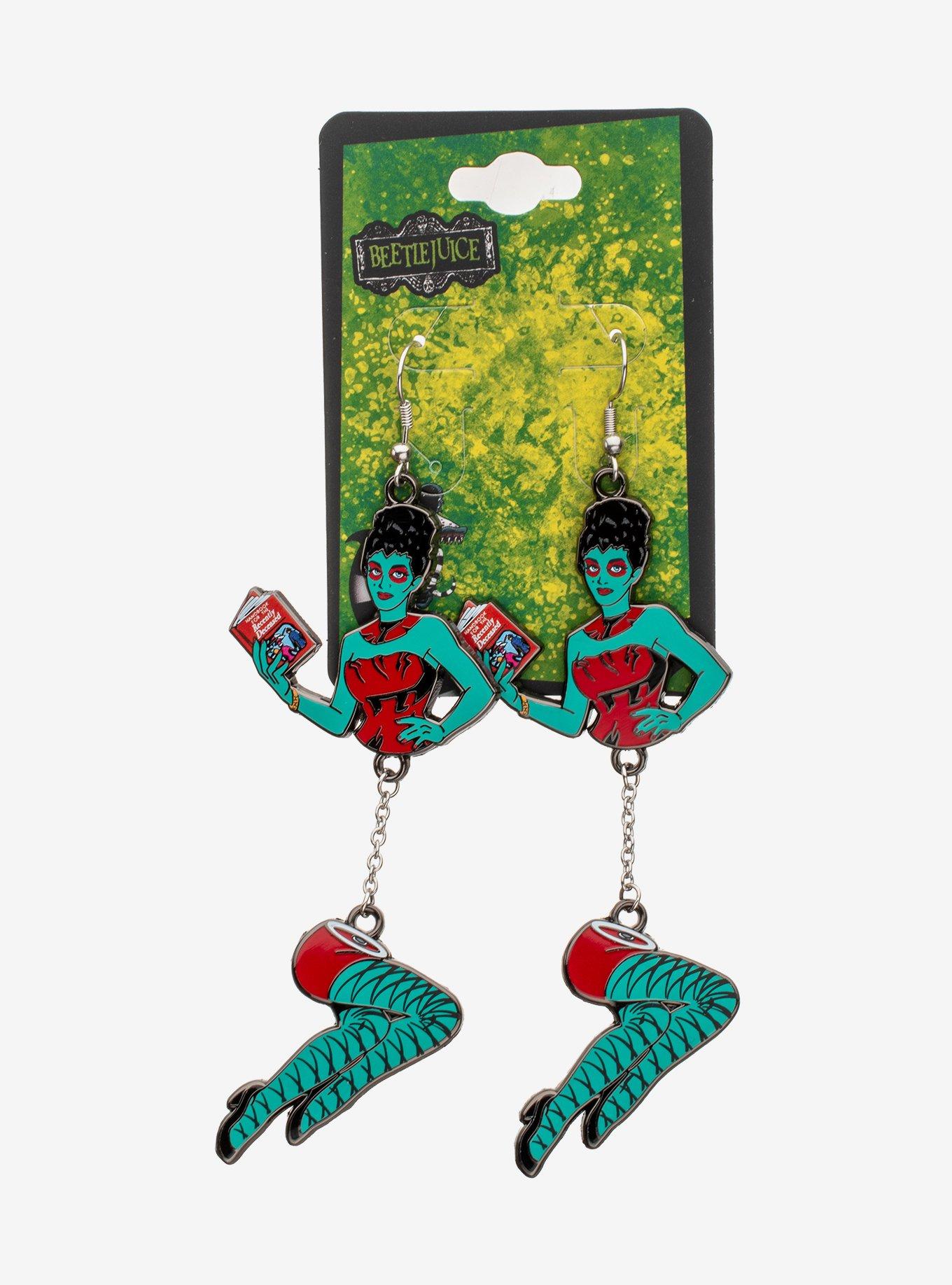 Beetlejuice Cut Woman Top and Bottom Earrings, , hi-res