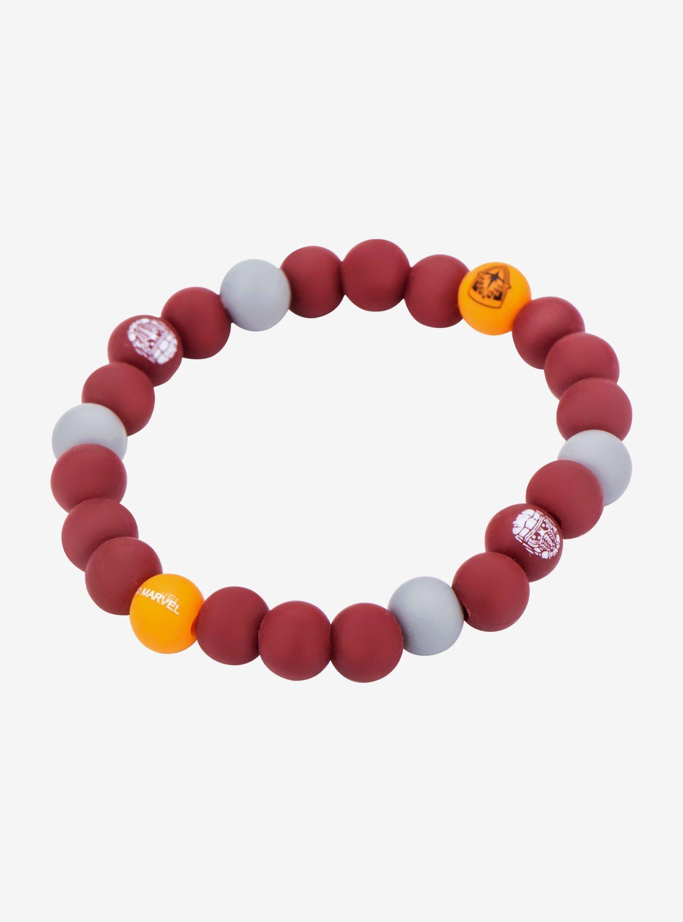Marvel Guardians of the Galaxy Logo Silicone Beads Bracelet, , hi-res