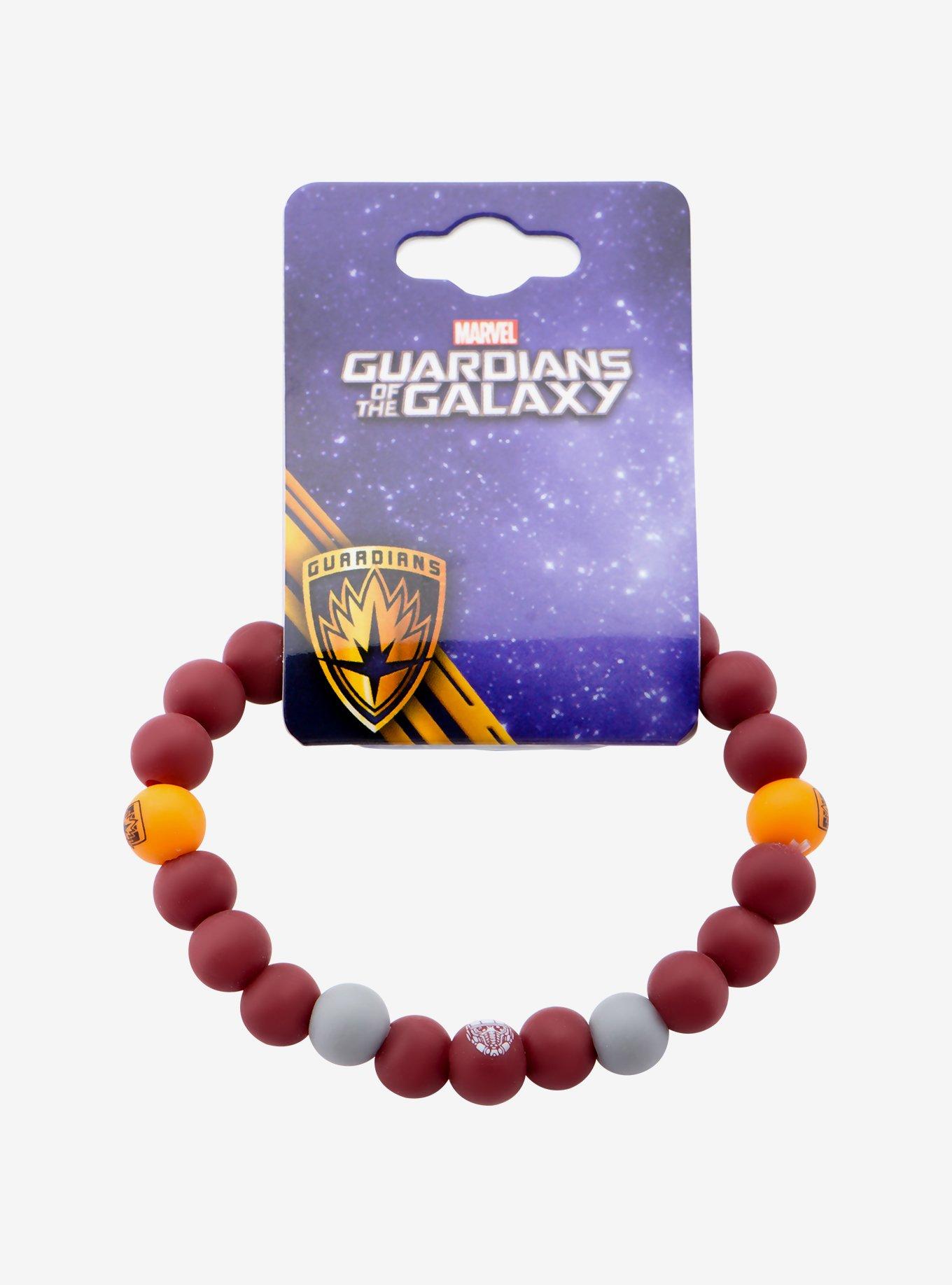 Marvel Guardians of the Galaxy Logo Silicone Beads Bracelet, , alternate
