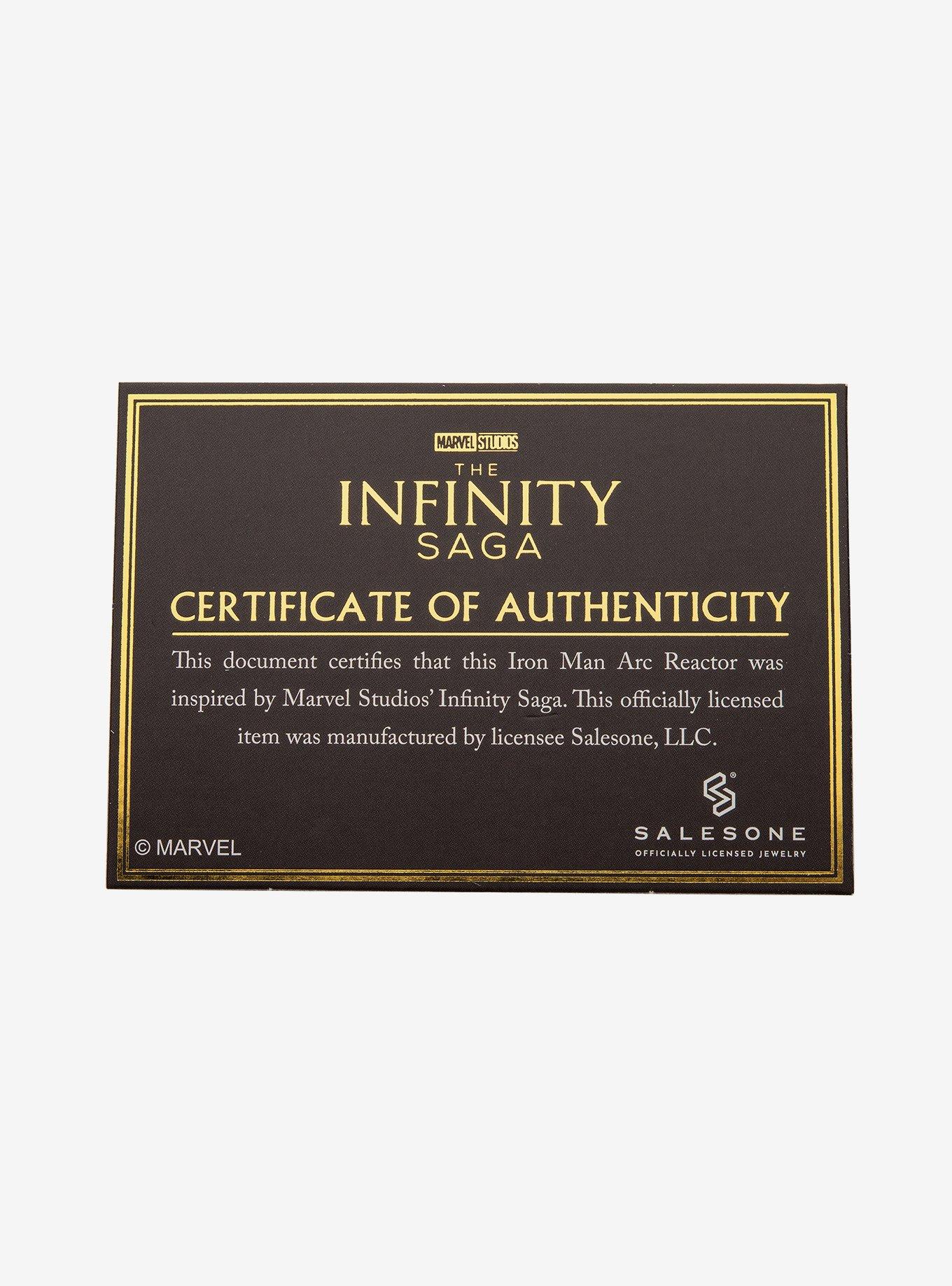 Marvel Avengers Iron Man Light Up Arc Reactor 5 Lapel Pin, , alternate