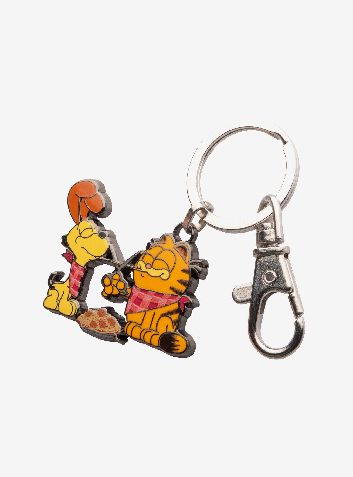 Garfield Odie Pasta Enamel Keychain, , alternate