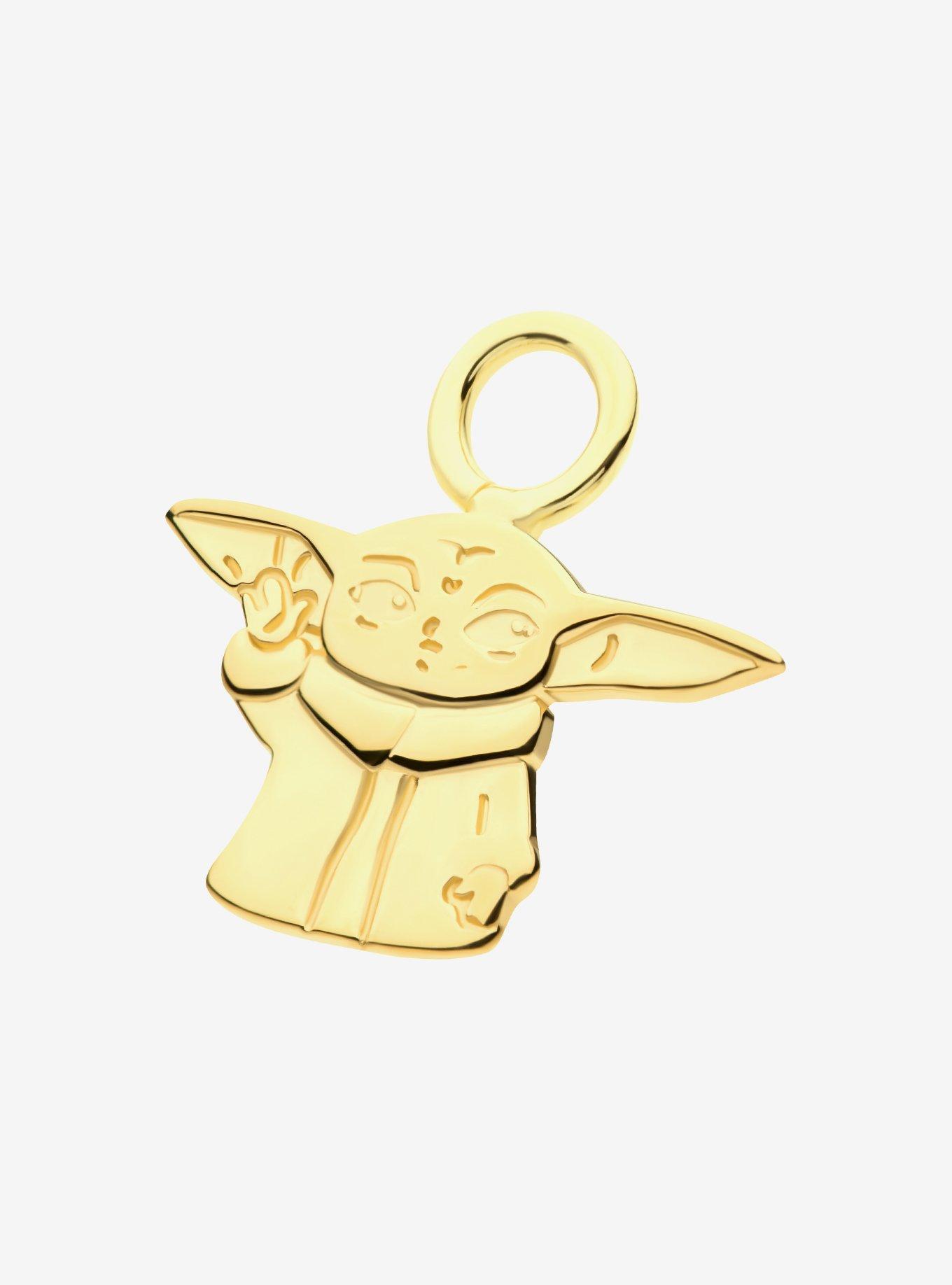 Star Wars The Mandalorian Grogu 14Kt Yellow Gold Charm, , hi-res