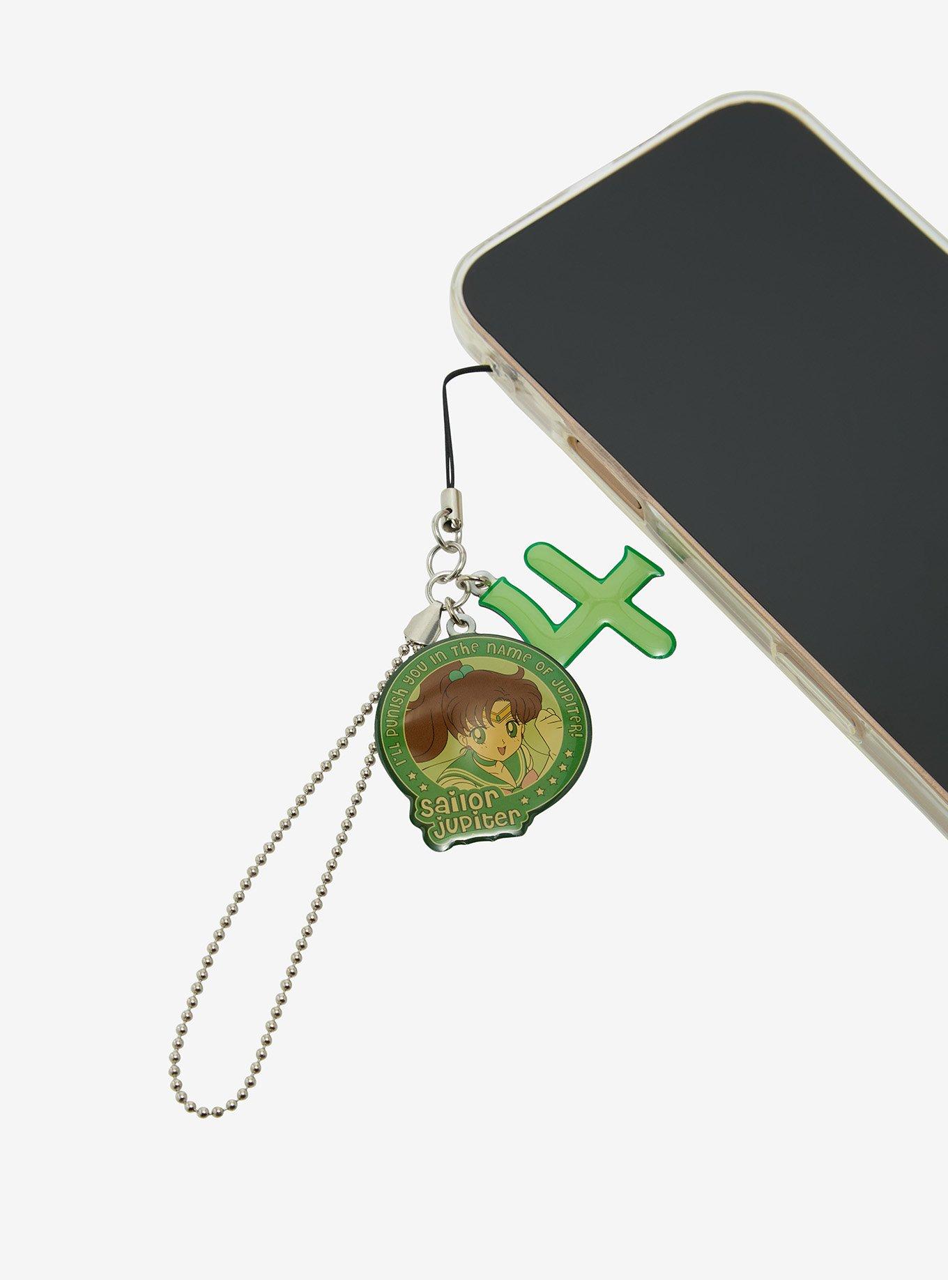 Pretty Guardian Sailor Moon Metal Sailor Jupiter Phone Charm Hot Topic Exclusive, , hi-res