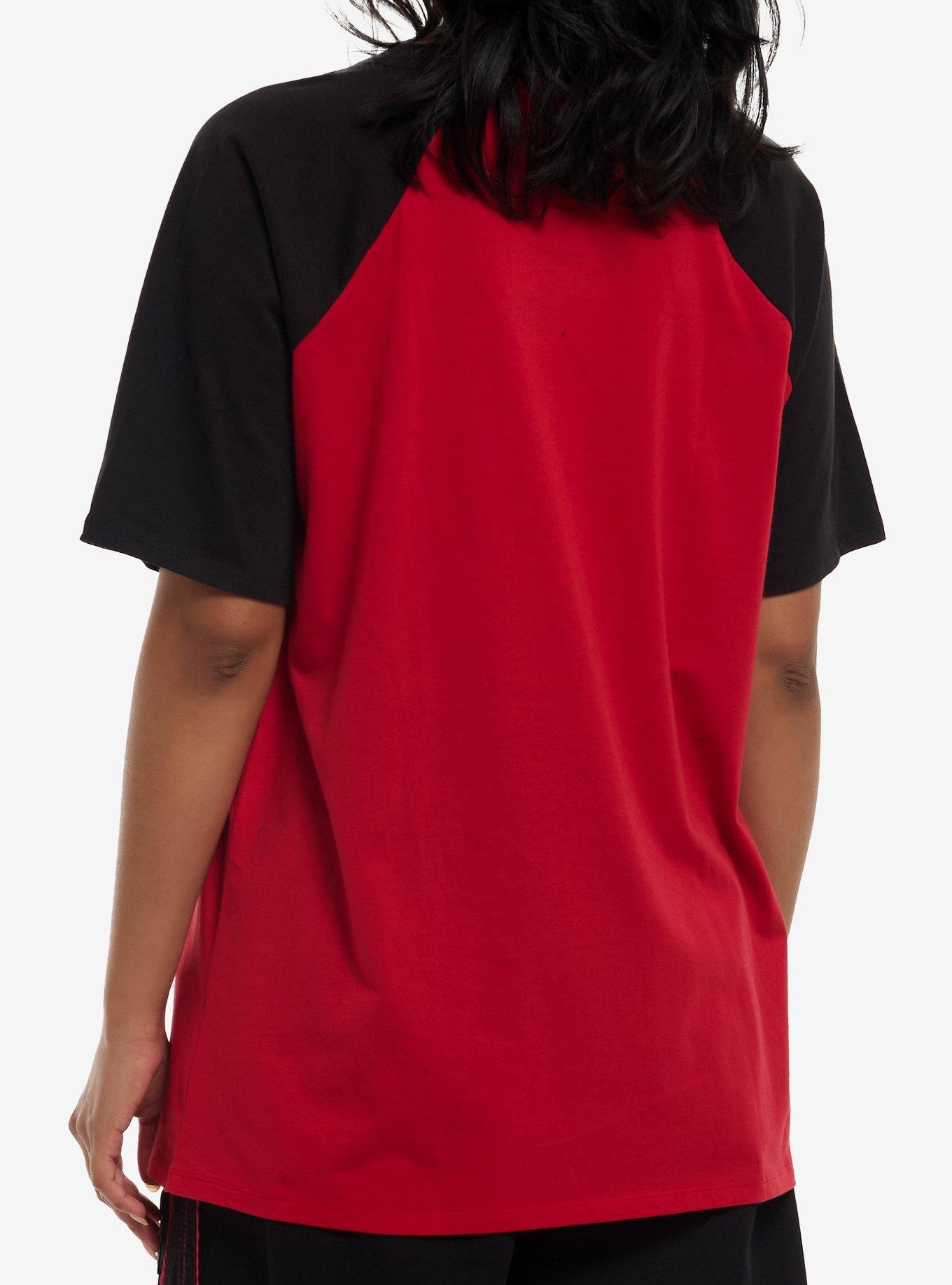 Disney Pixar Cars Lightning McQueen Girls Oversized Raglan Top, BLACK, alternate