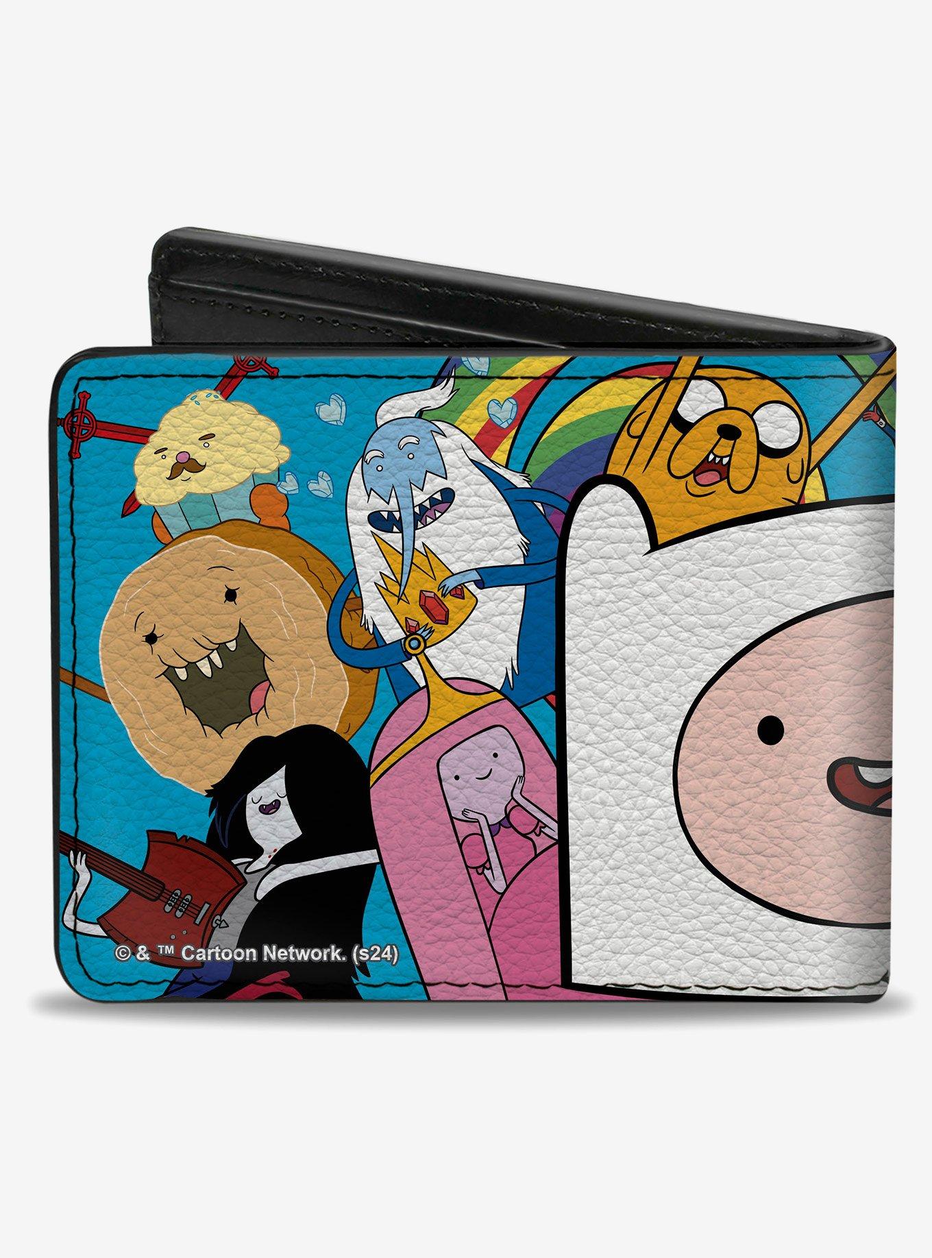Adventure Time Finn Face Close Up and Friends Bifold Wallet, , hi-res