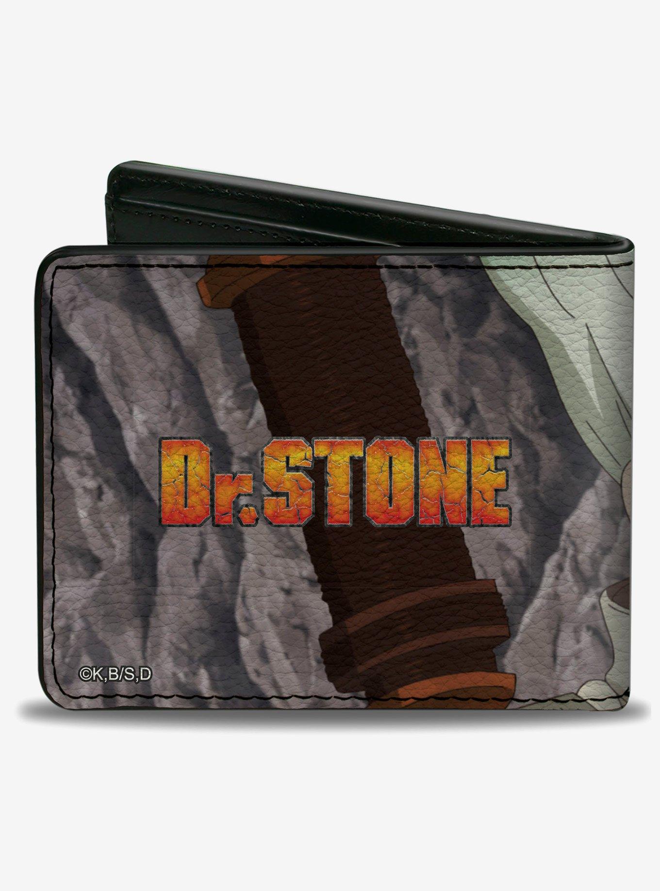 Dr. Stone Senku Ishigami Sword Close-Up Pose and Title Logo Bifold Wallet, , hi-res